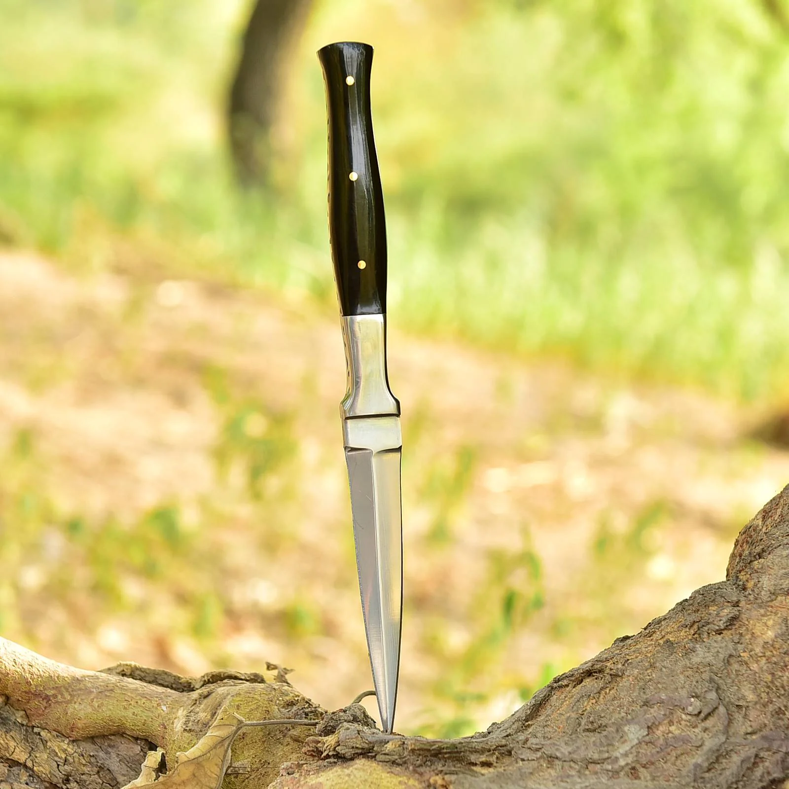 German Knife Double - Edged Blade Full Tang Slick Boot Knives with Leather Sheath x-265 - Image 8