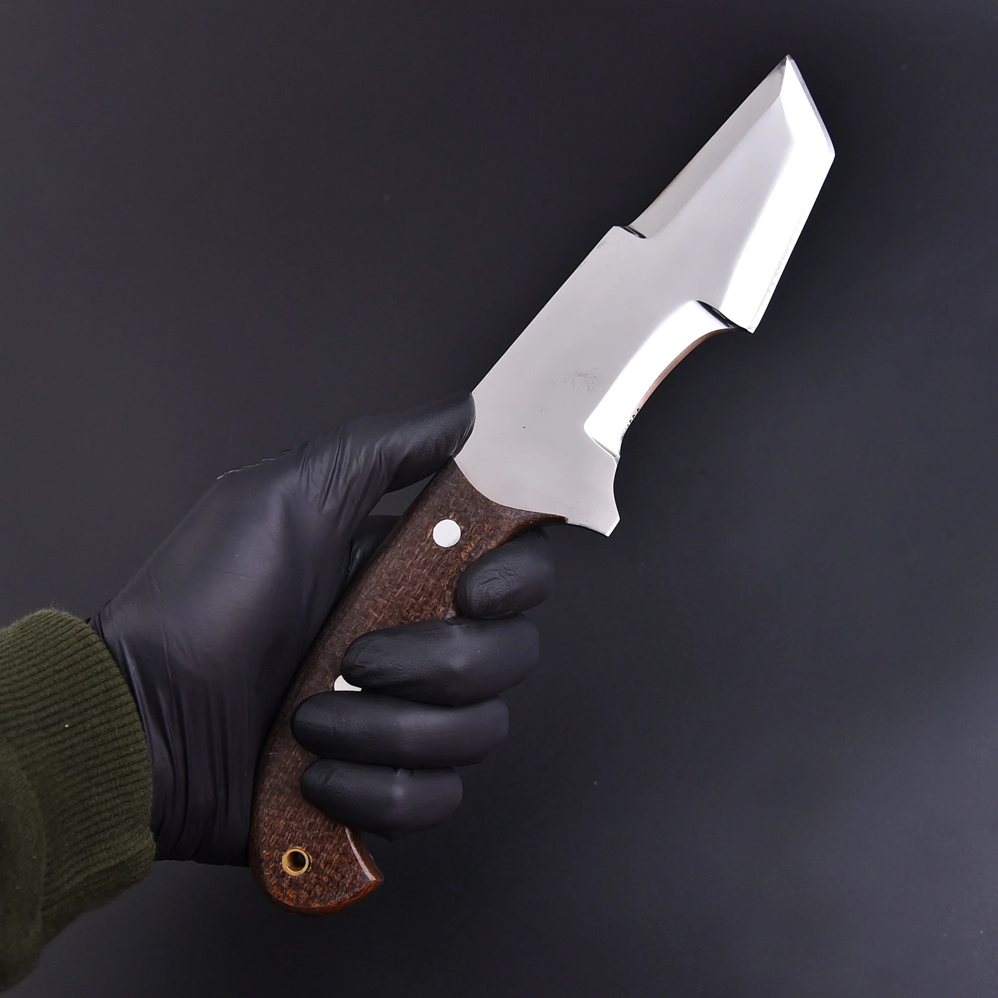 Hand Forged D2 Steel Hunting Tracker Fix Blade Knife Full Tang - Micarta Handle - Image 3