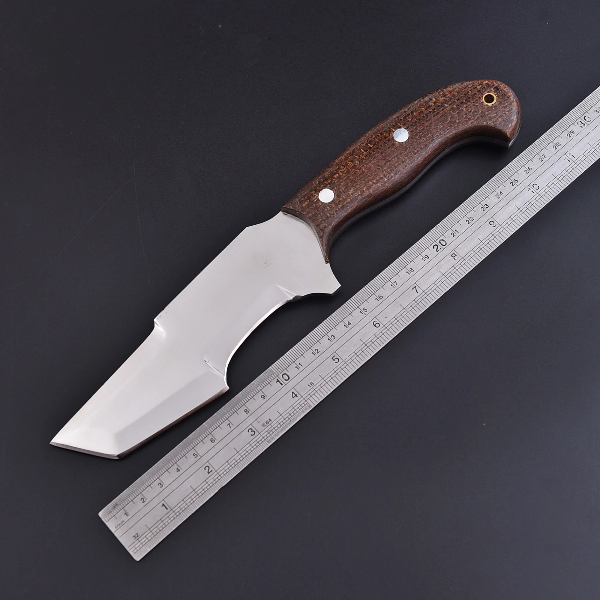 Hand Forged D2 Steel Hunting Tracker Fix Blade Knife Full Tang - Micarta Handle - Image 4