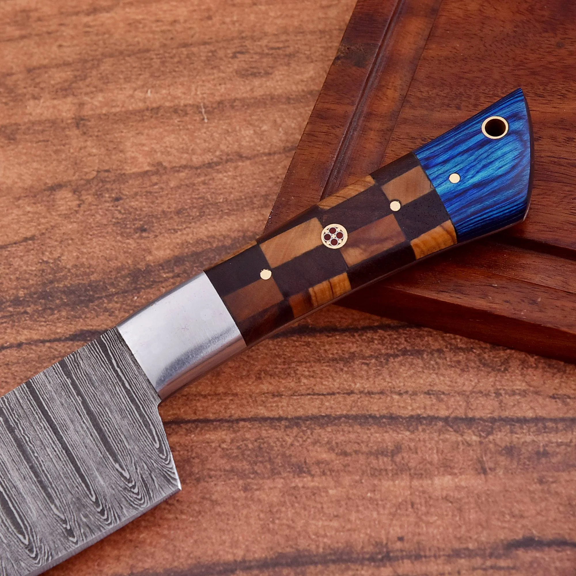 Hand Forged Damascus Steel Chef Knife Kitchen Knife Set Wood Handle - Image 2