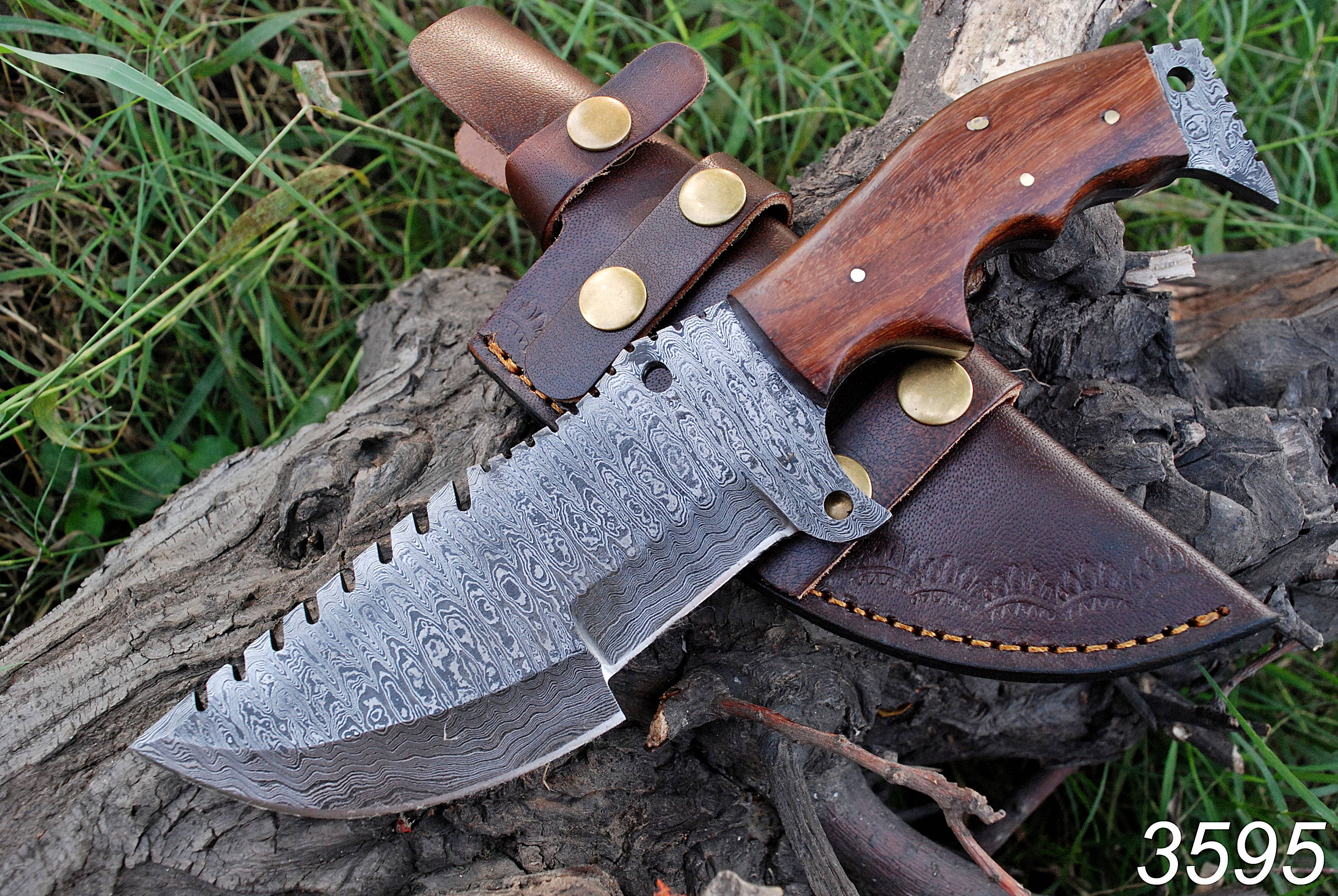 Hand-Forged Damascus Steel Tracker Knife - Premium Quality for Hunting & Camping X-237 - Image 3