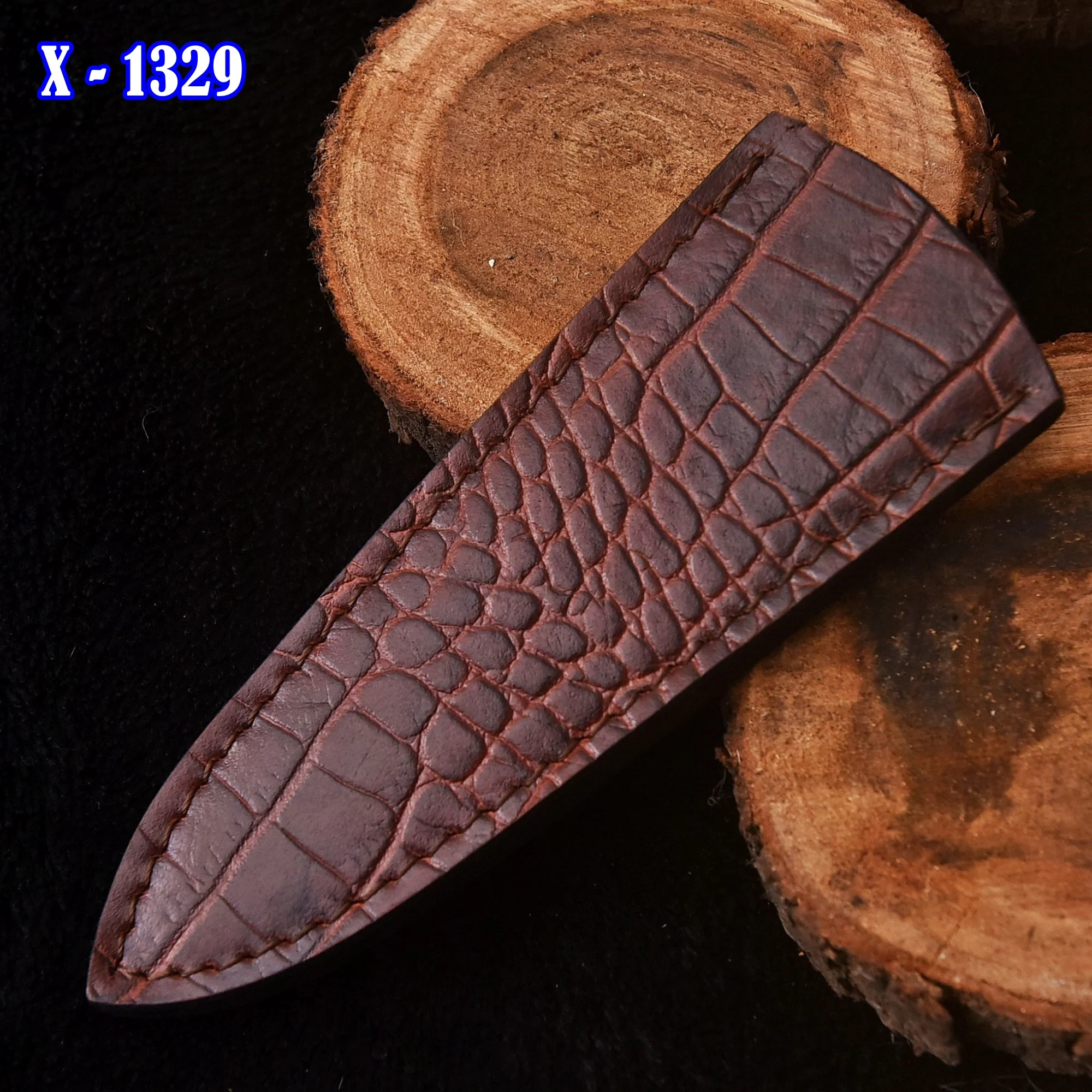 Hand Stitched High Quality Fixed Blade Top Grain Leather Sheath - Image 2