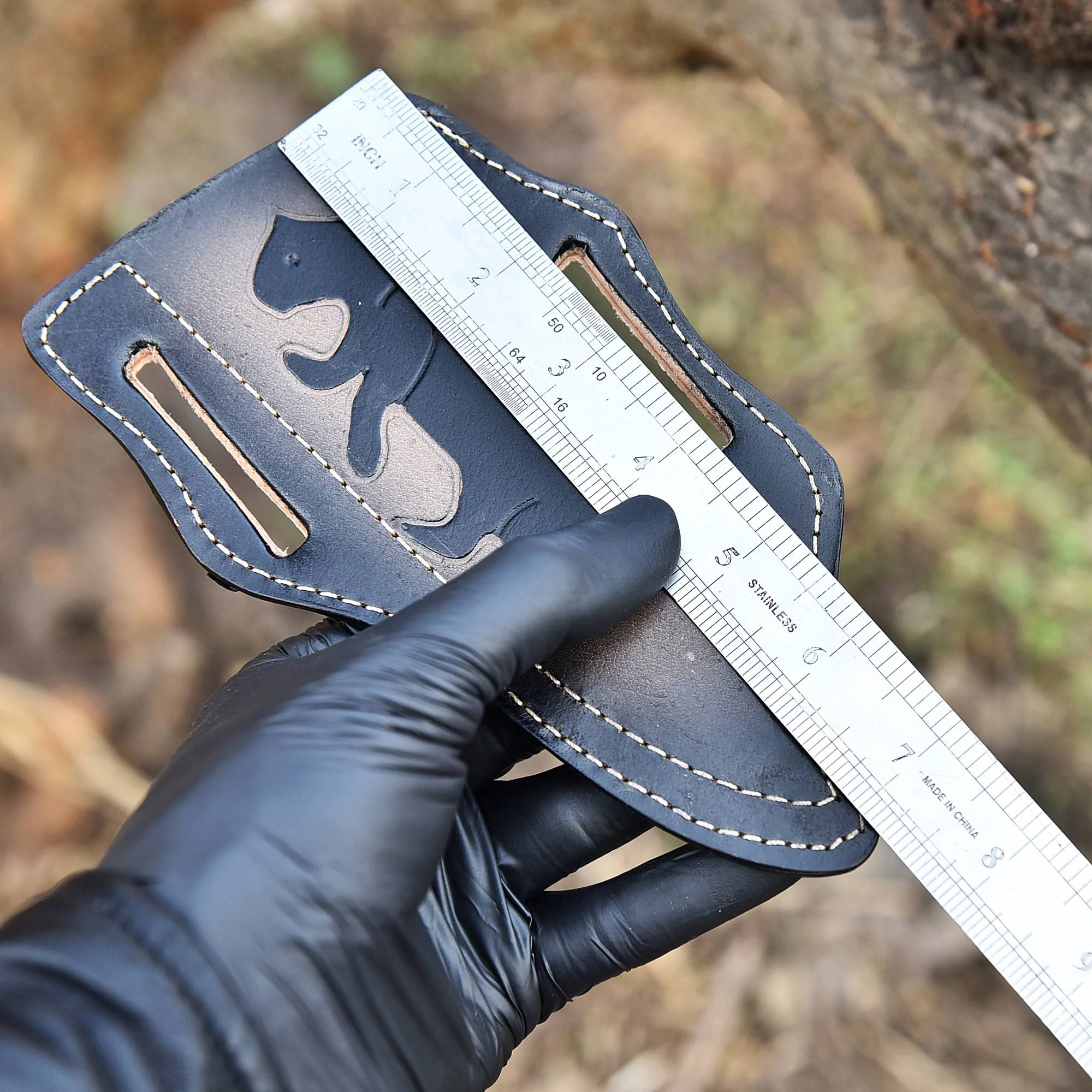 Handcrafted Durable Fix Blade Knife Engraved Edition Leather Sheath - Image 5