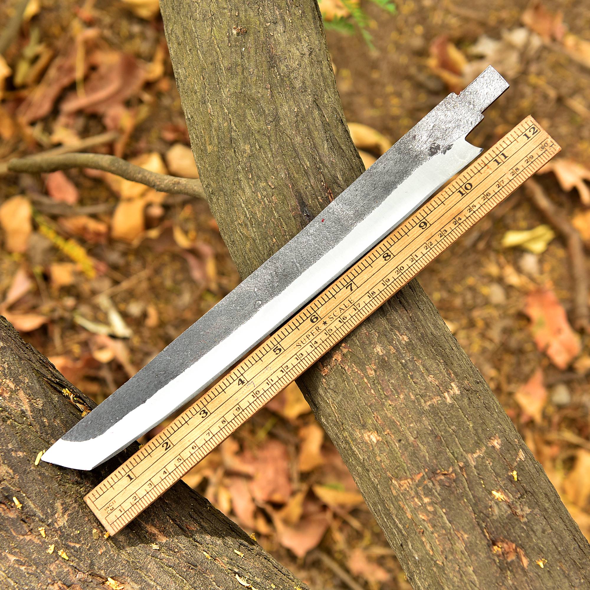 Handcrafted Precision Carbon Steel D2 Blade Utility Blank Blade Knife - Image 4