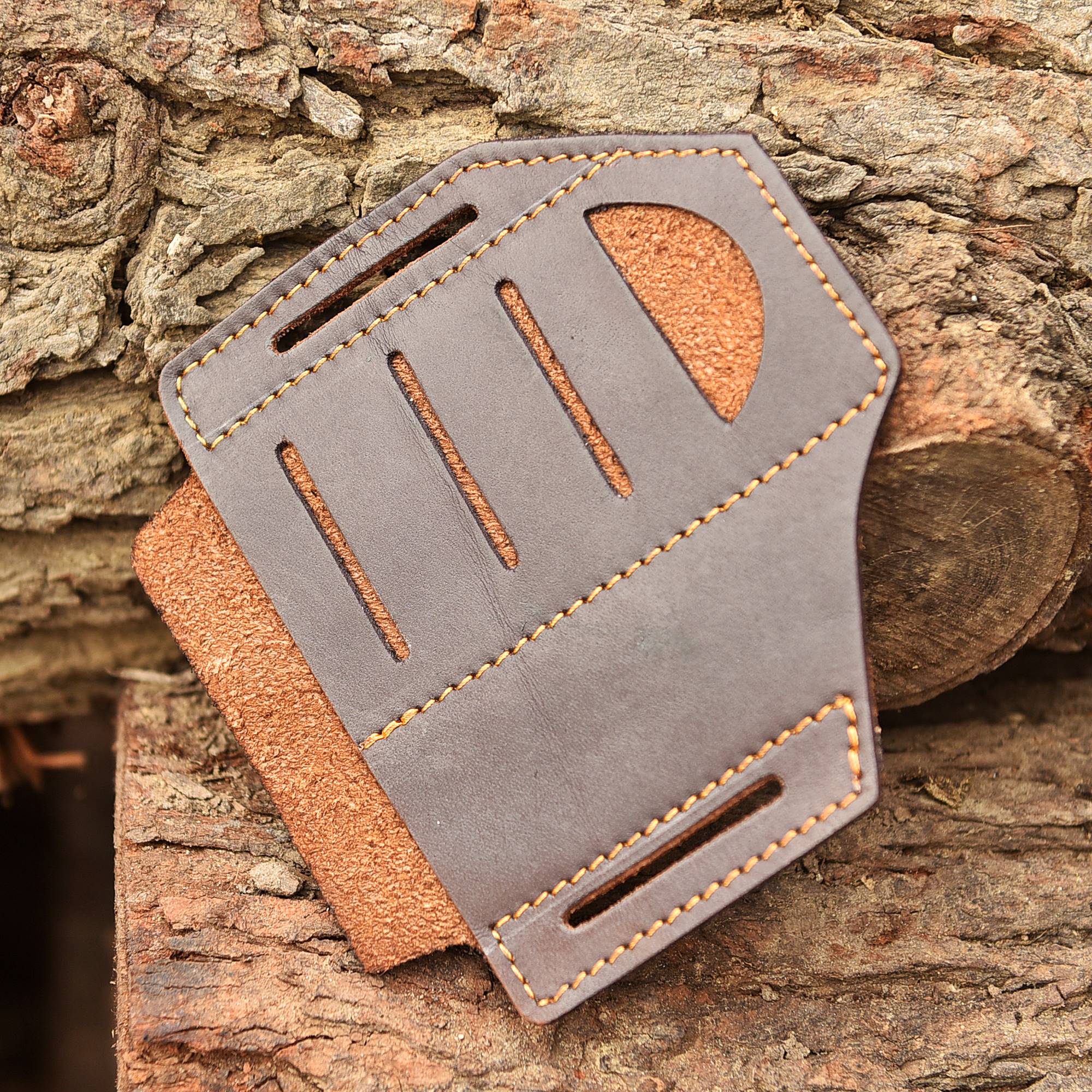 Handcrafted Top Grain Leather EDC Folding Knife Protection Sheath - Image 2