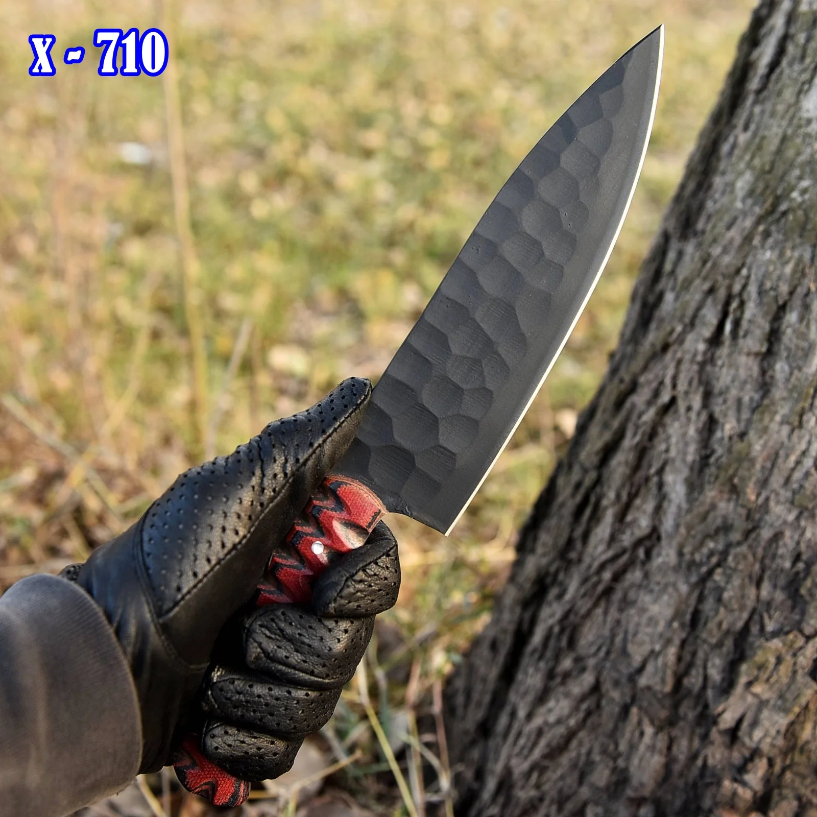 Handmade Carbon 1095 Steel Blade Chef Knife Kitchen Knife Micarta Handle - Image 4