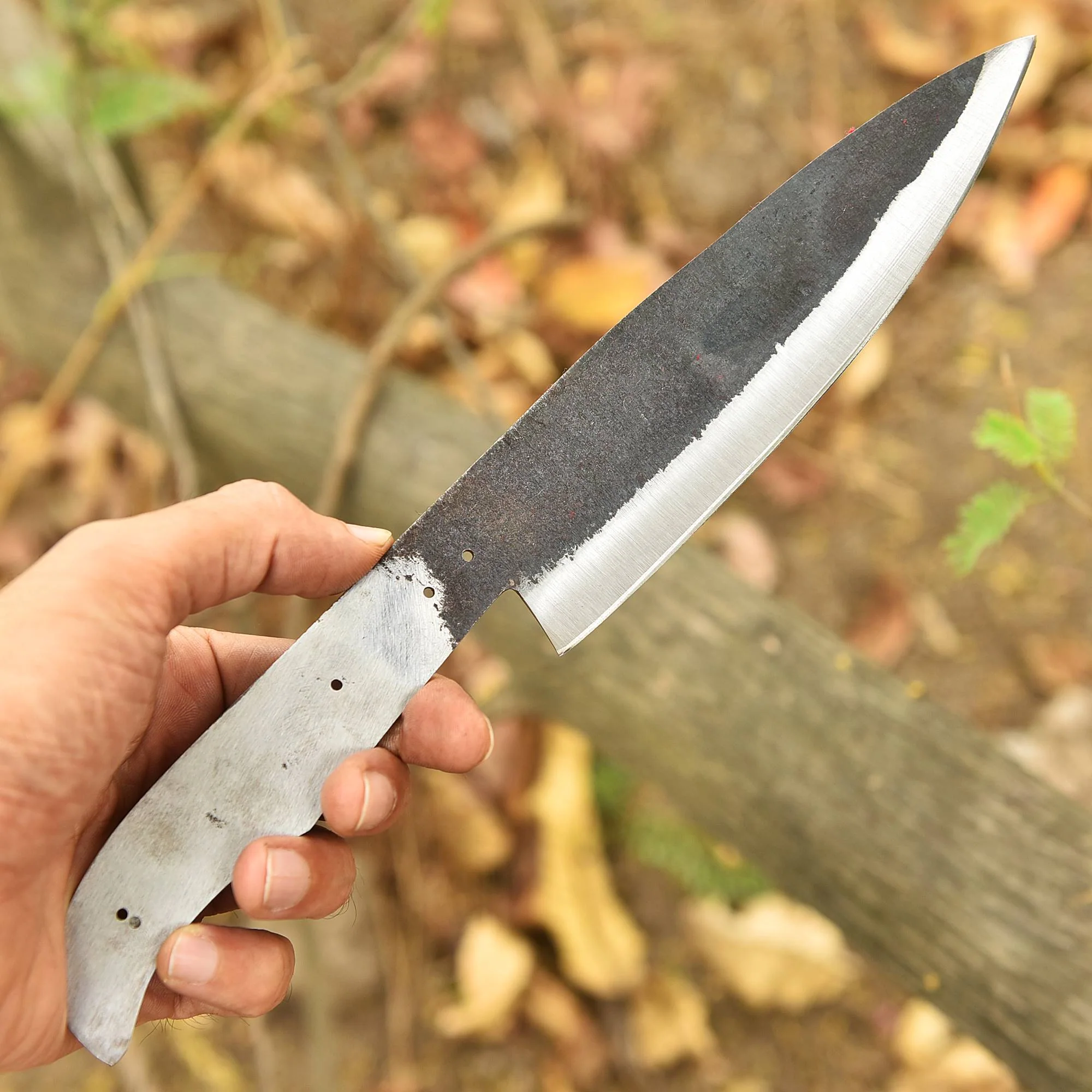 Handmade Carbon Steel Chef Knife Blank Blade Full Tang Kitchen Knife - Image 3