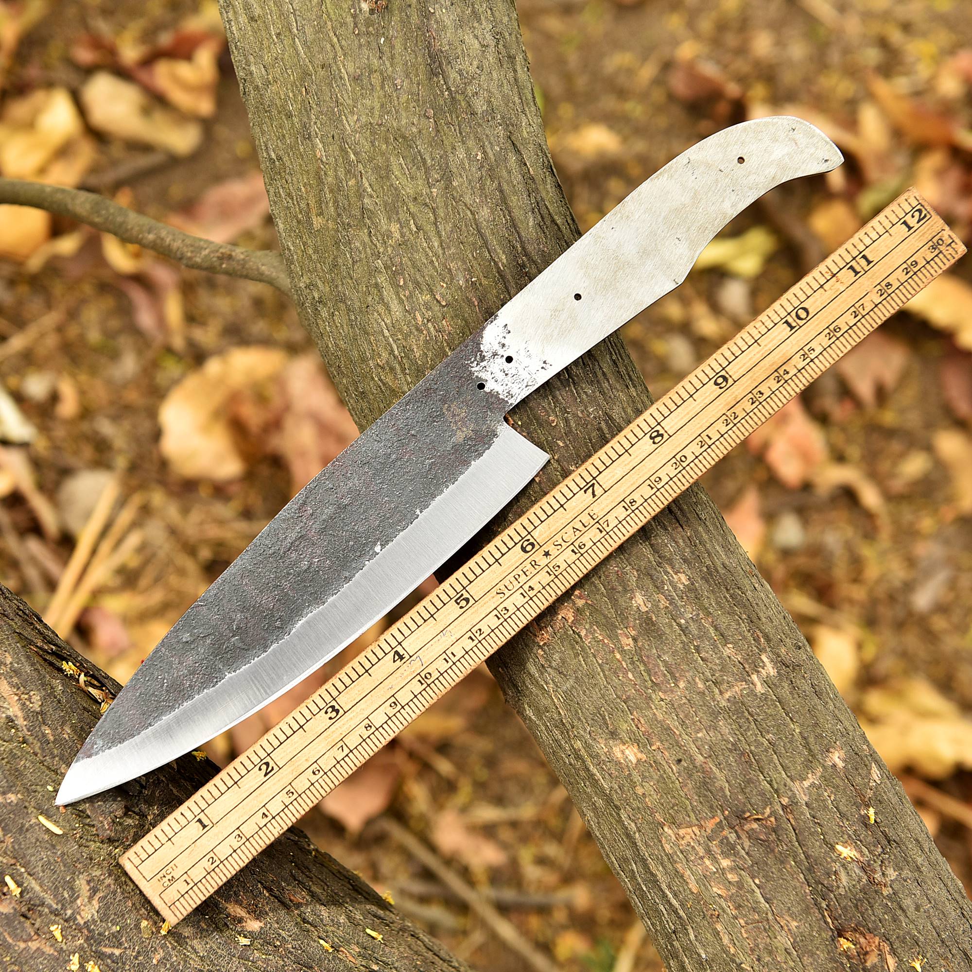 Handmade Carbon Steel Chef Knife Blank Blade Full Tang Kitchen Knife - Image 4