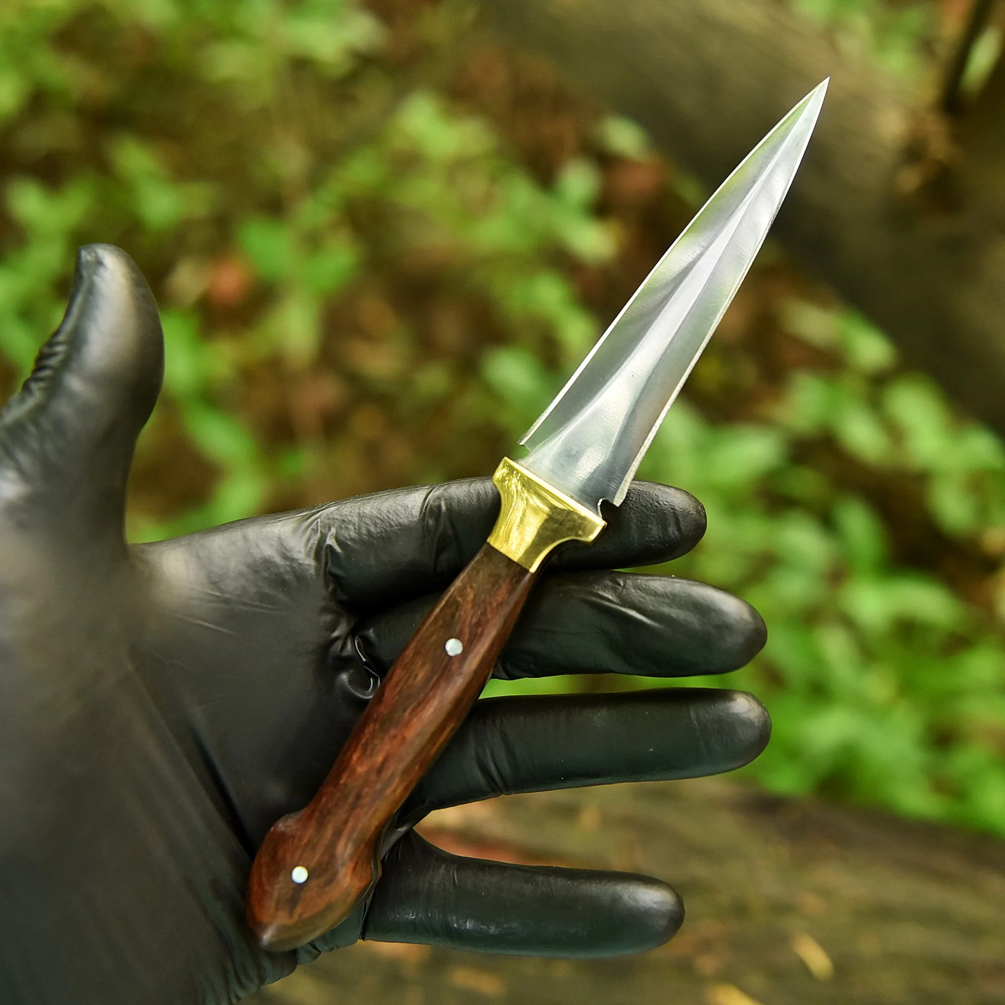 Handmade Carbon Steel Double Edge Dagger Knife Full Tang Knife EDC - Image 3