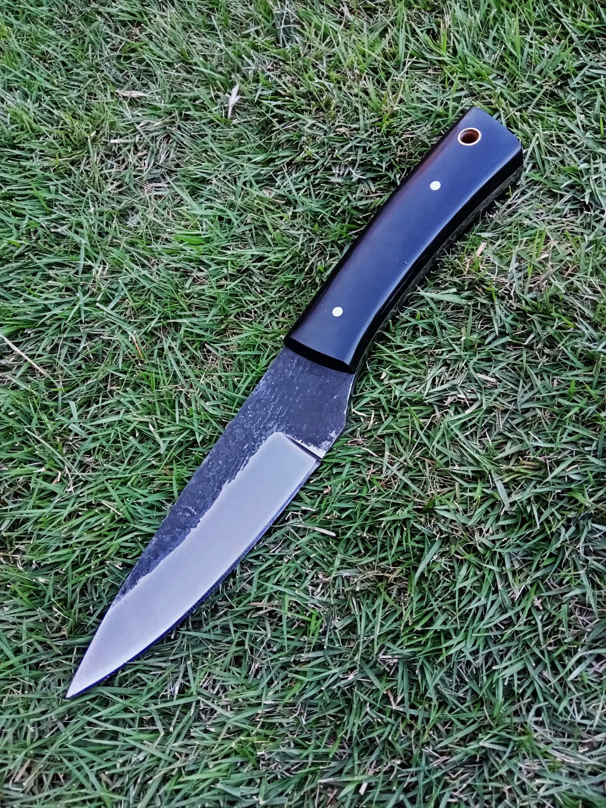 Handmade Carbon Steel Fixed Blade Skinner Outdoor Hunting EDC Knife - Image 3