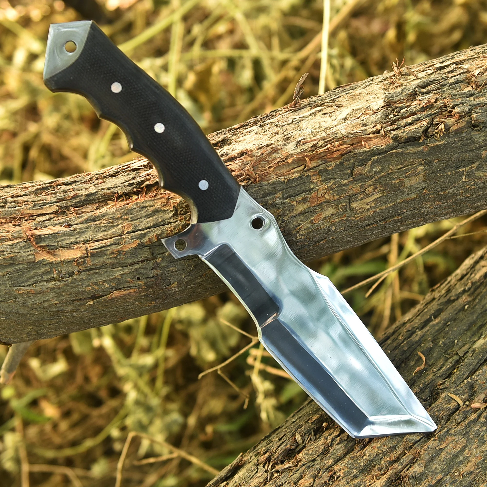 Handmade D2 Steel Hunting Tracker Fix Blade Knife Full Tang - Micarta Handle - Image 2