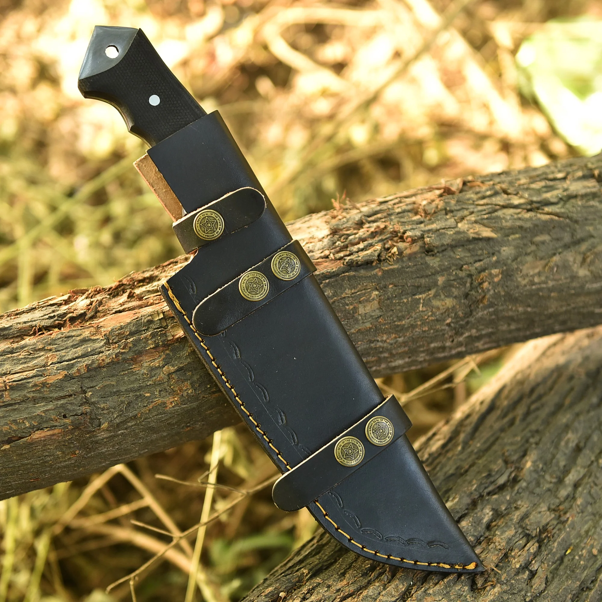 Handmade D2 Steel Hunting Tracker Fix Blade Knife Full Tang - Micarta Handle - Image 5
