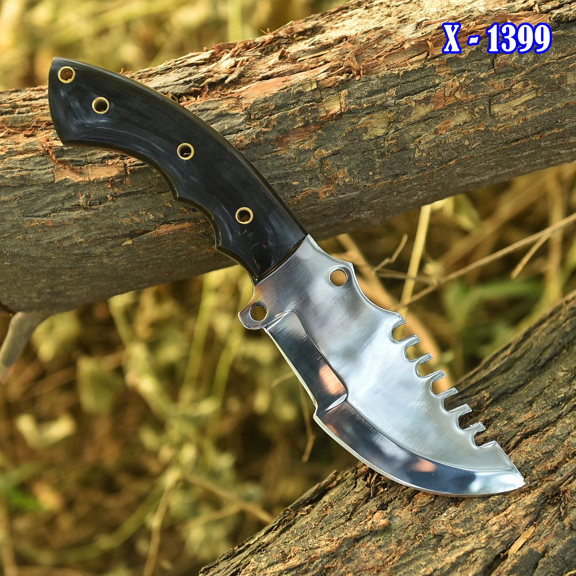Handmade D2 Steel Hunting Tracker Knife Full Tang Fix Blade - Resin Handle - Image 2