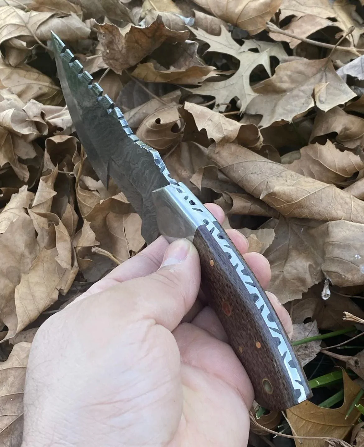 Handmade Damascus Buck Hunting Knife Full Tang Ideal Outdoor Survival x-111 - Image 5
