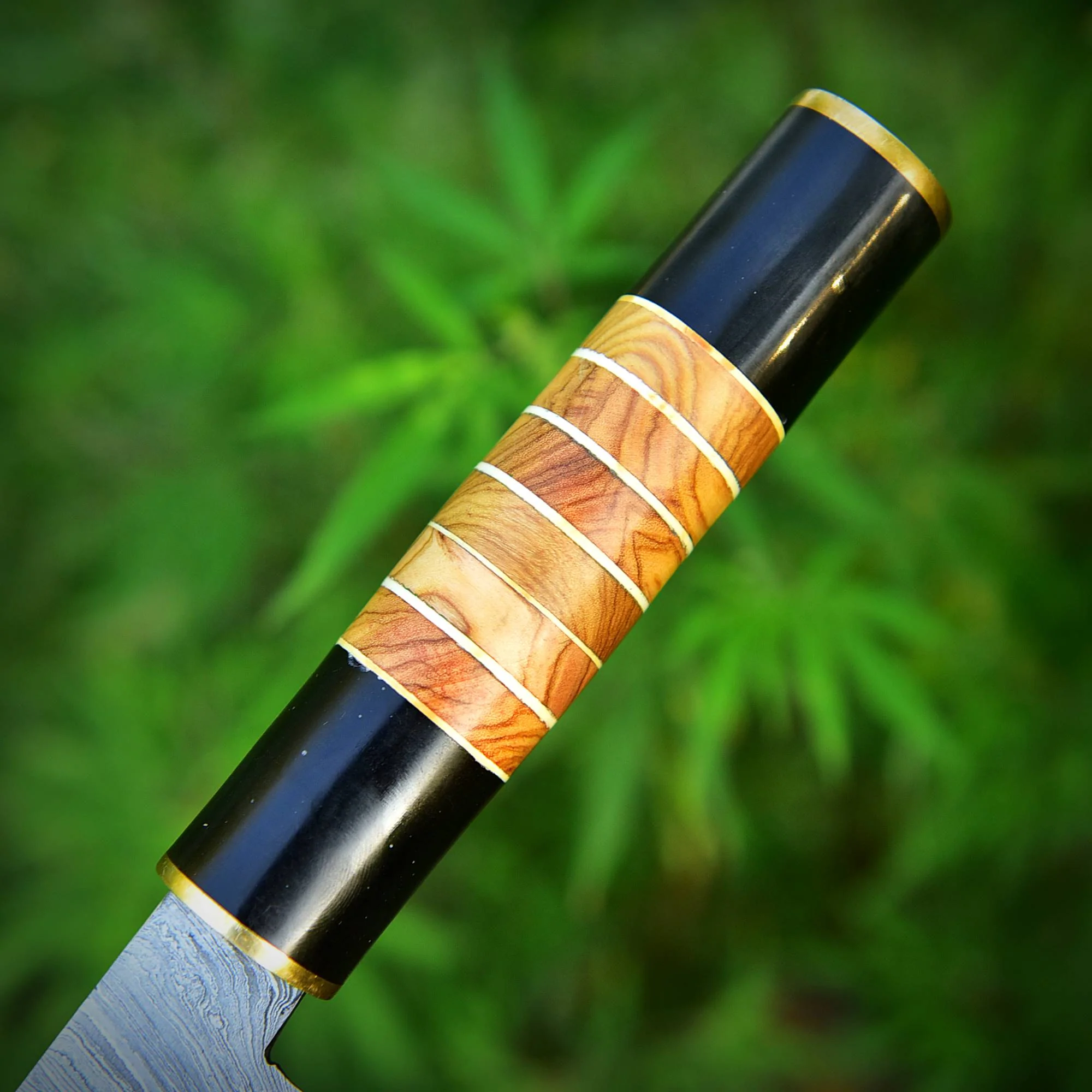 Handmade Damascus Steel Chef Knife Kitchen Knife Wood Resin Handle - Image 3