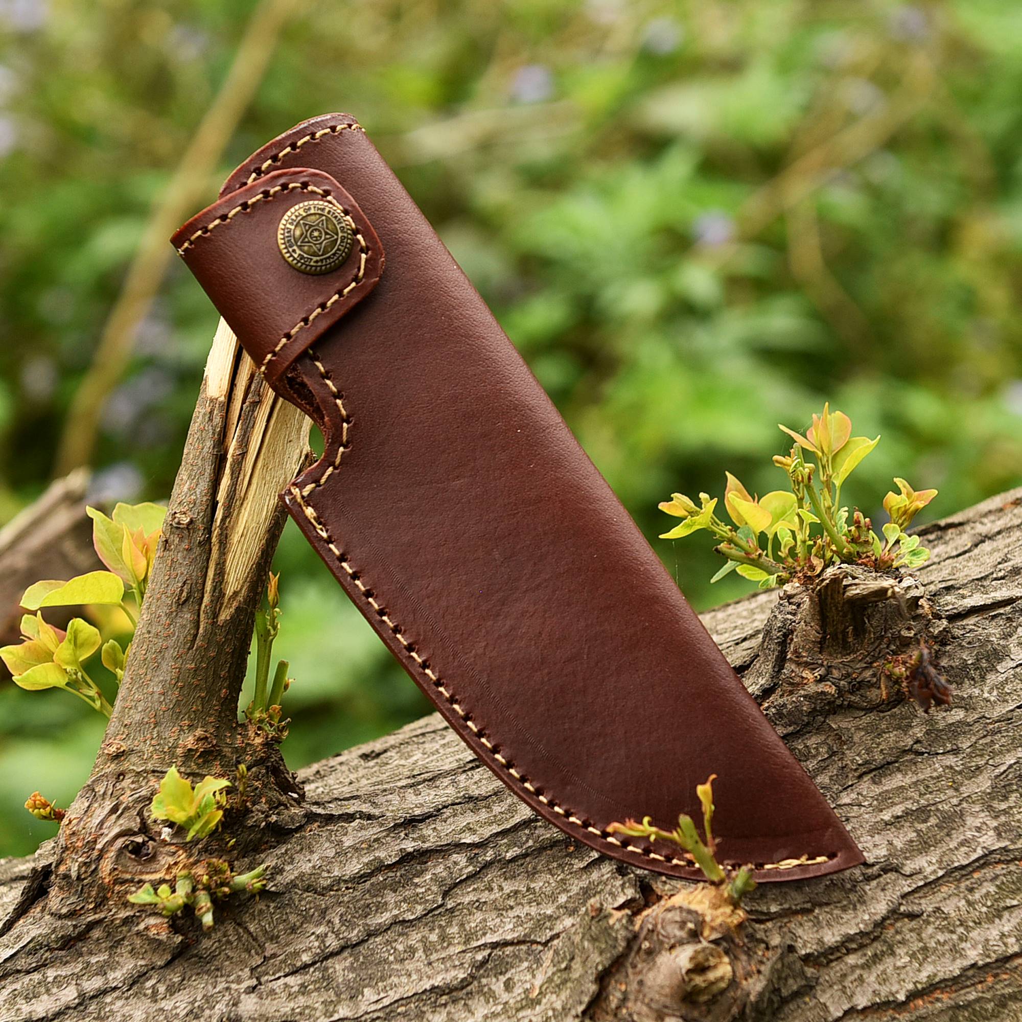 Handmade EDC Genuine Leather Fixed Blade Skinner Knife Sheath - Image 6