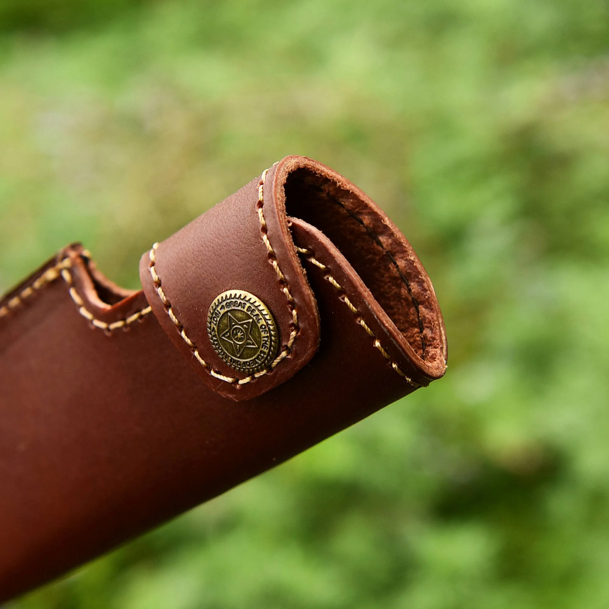 Handmade EDC Genuine Leather Fixed Blade Skinner Knife Sheath - Image 9