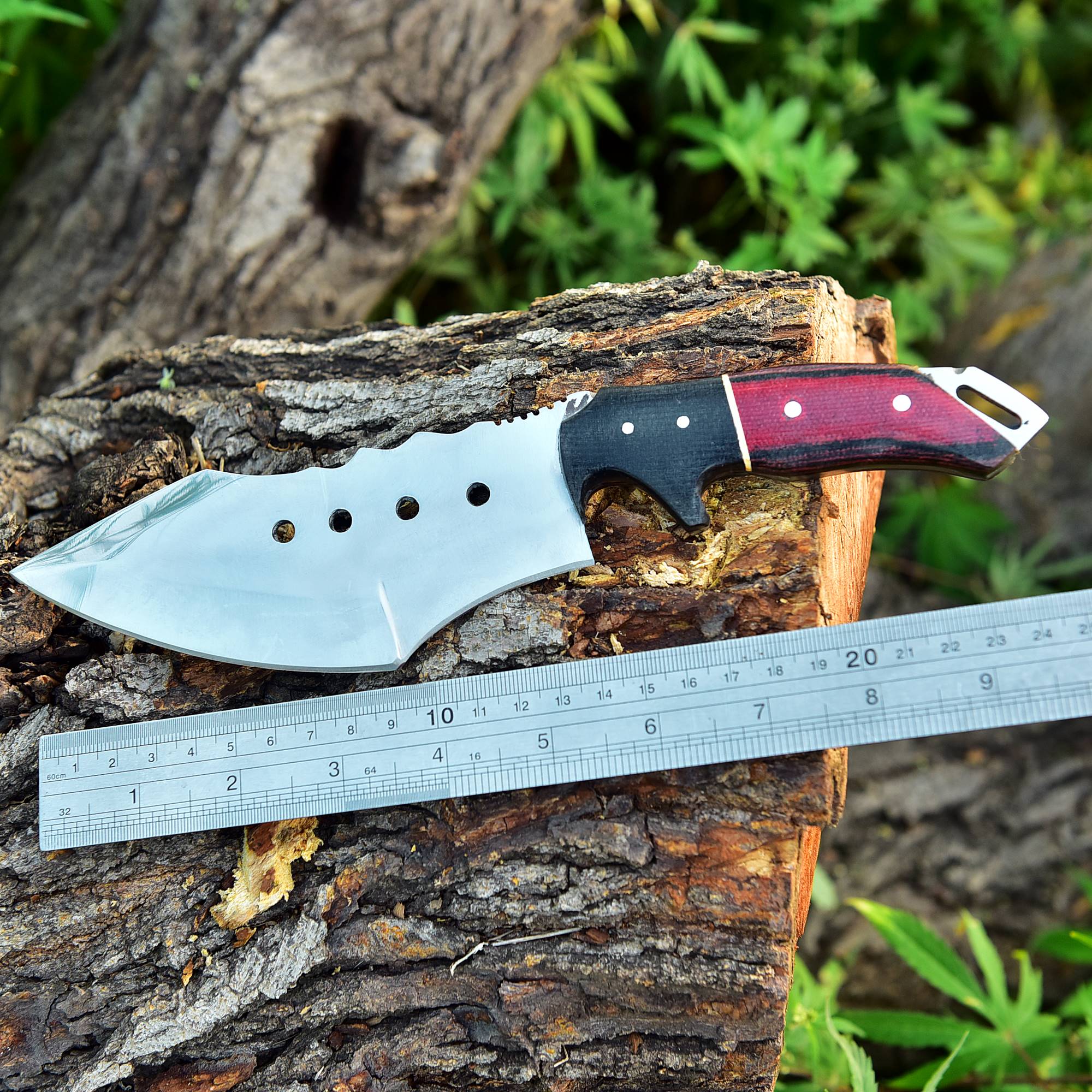 HANDMADE FORGED D2 Steel Hunting Tracker Fix Blade Knife Full Tang - VG10 Micarta Handle - Image 5