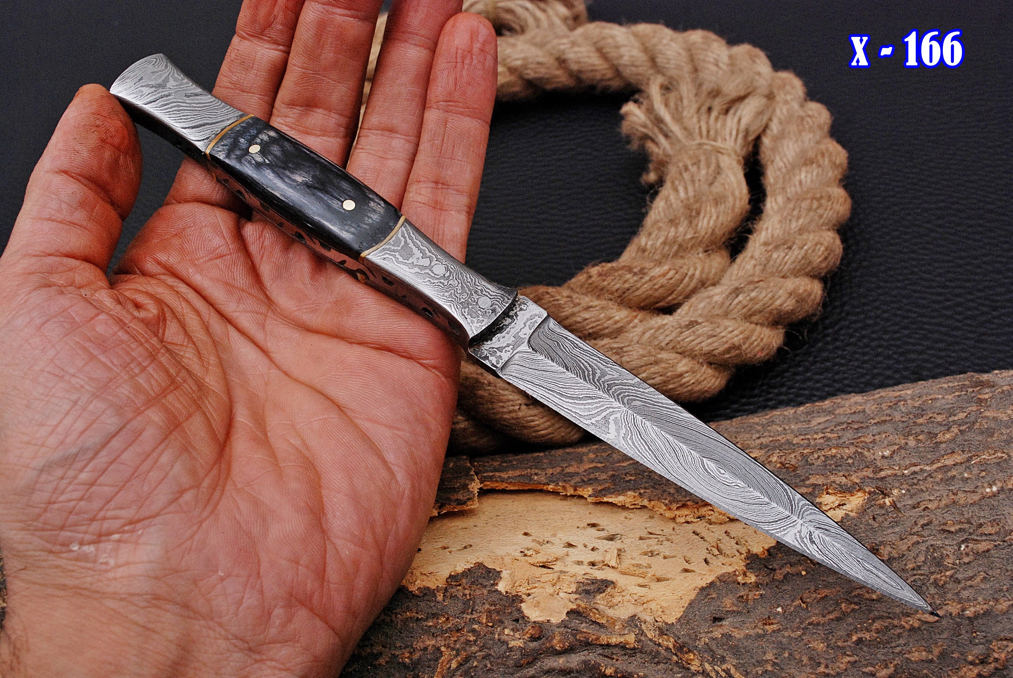 Handmade Forged Japanese Damascus Knife Best Outdoor Tactical Multi-Purpose - Image 3