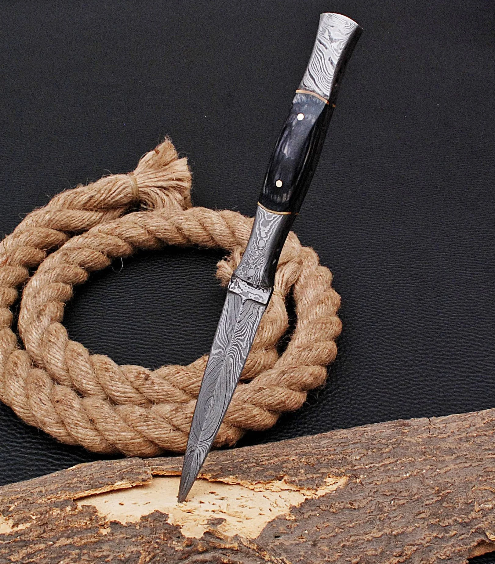 Handmade Forged Japanese Damascus Knife Best Outdoor Tactical Multi-Purpose - Image 4