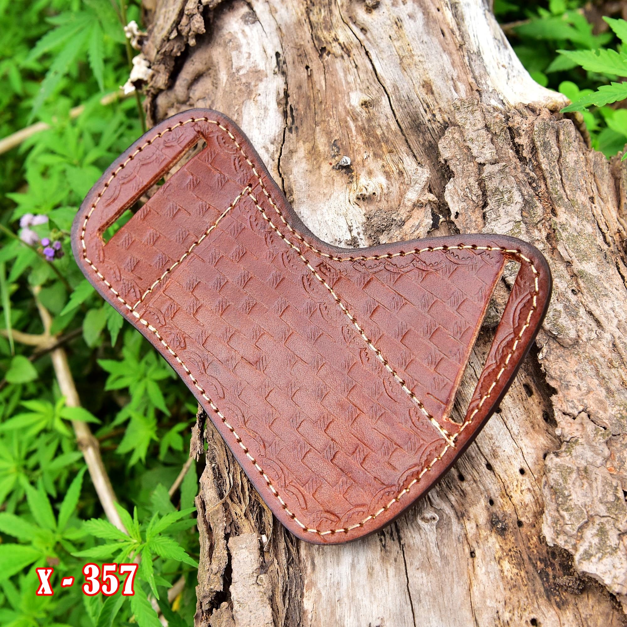 Handmade Full Grain Leather Skinner Knife Fixed Blade Knife Sheath Holster - Image 2