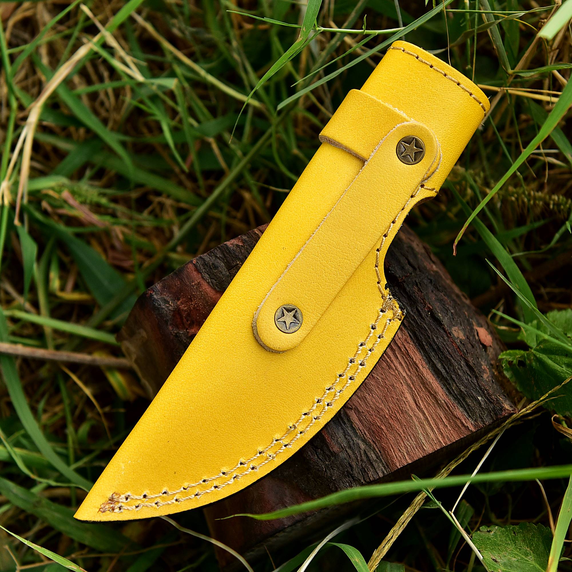 Handmade Genuine Leather Fixed Blade Knife Outdoor Hunting Camping Sheath - Image 8