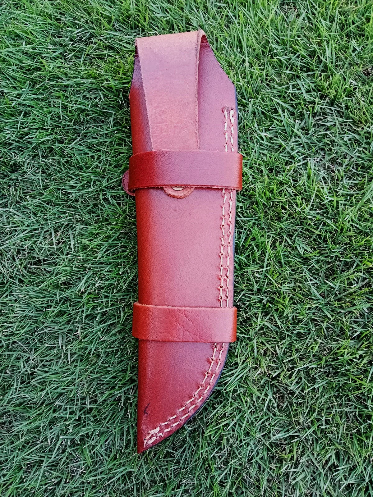 Handmade Genuine Leather Tracker Knife Fixed Blade Knife Sheath - Image 2
