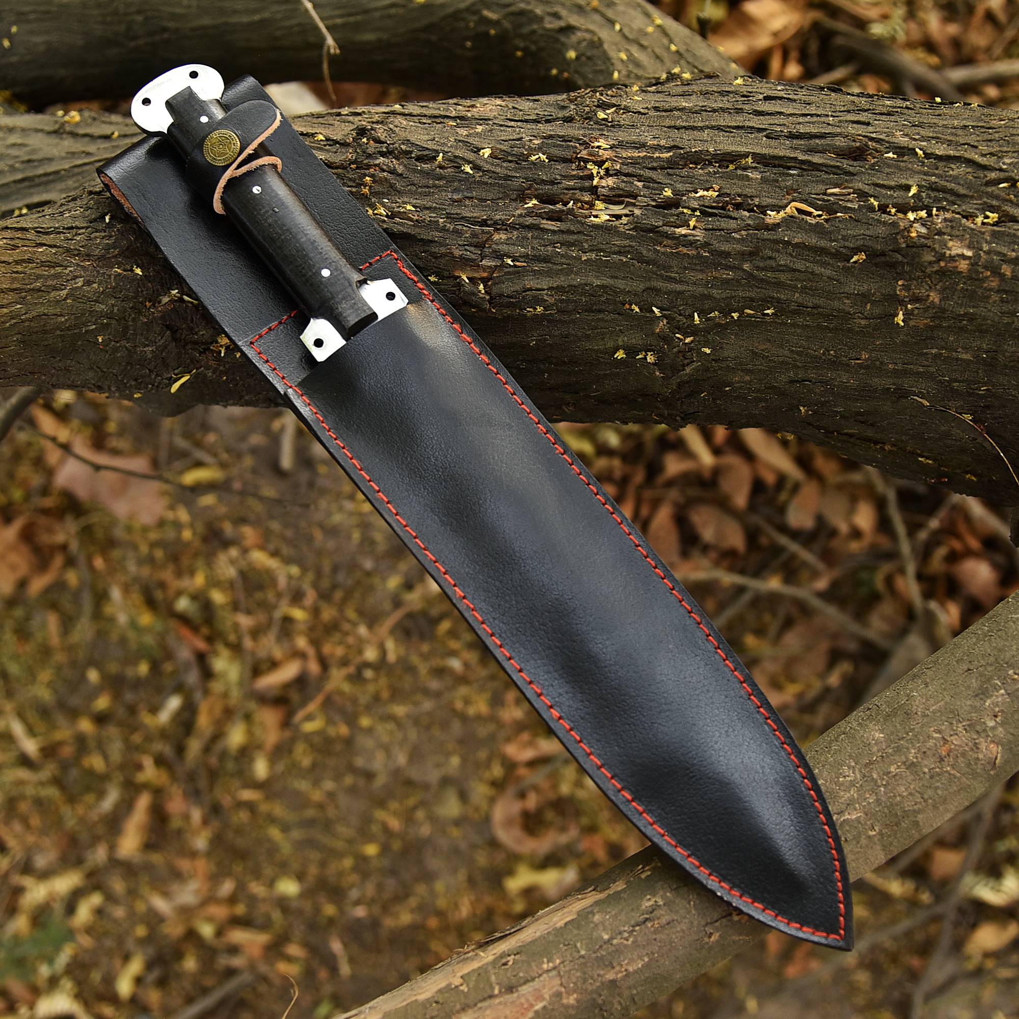 Handmade High End Tactical Carbon Steel Double Edge D2 Blade Dagger - Image 4