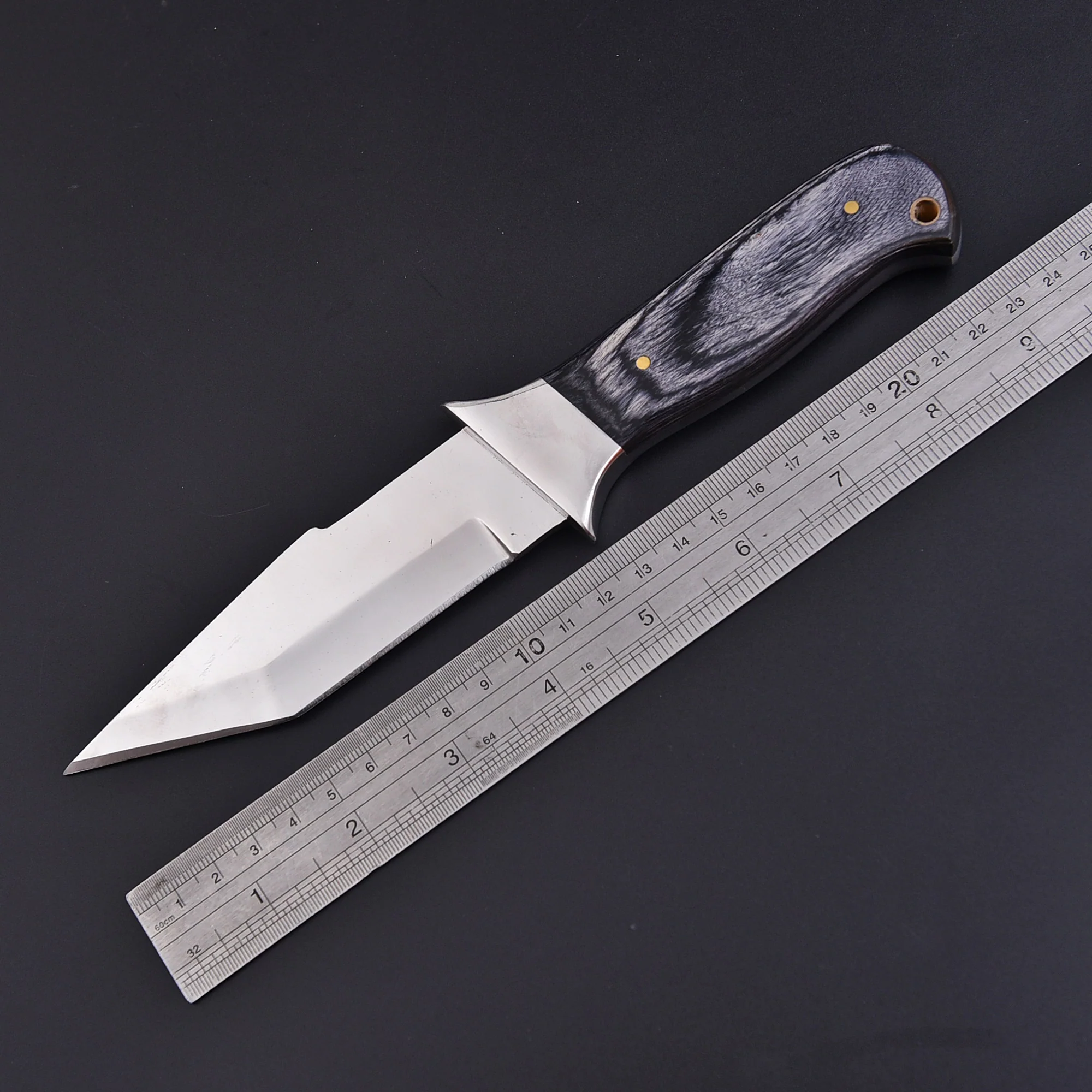 Handmade Skinner Knife Pakkawood Wood Handle 9" Full Tang Knife - Image 4