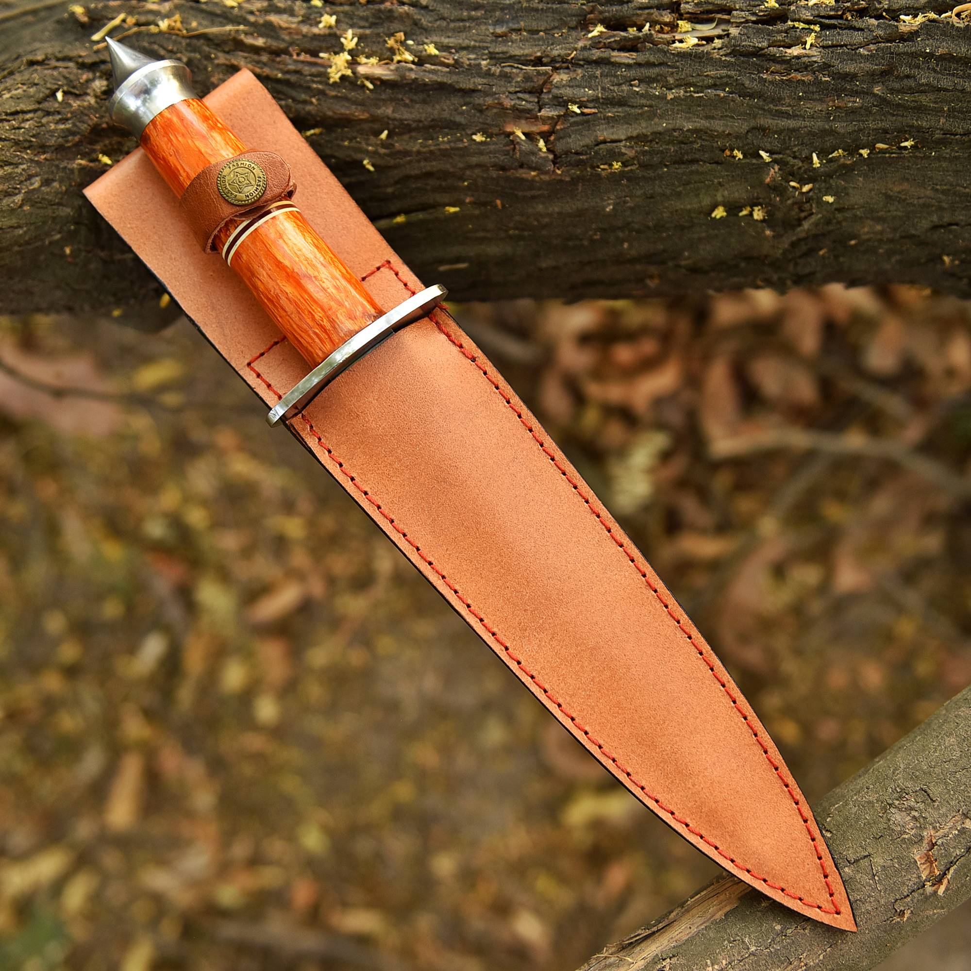 Heavy Duty Double Edge Carbon Steel High Polish Dagger Knife Resin Handle - Image 10