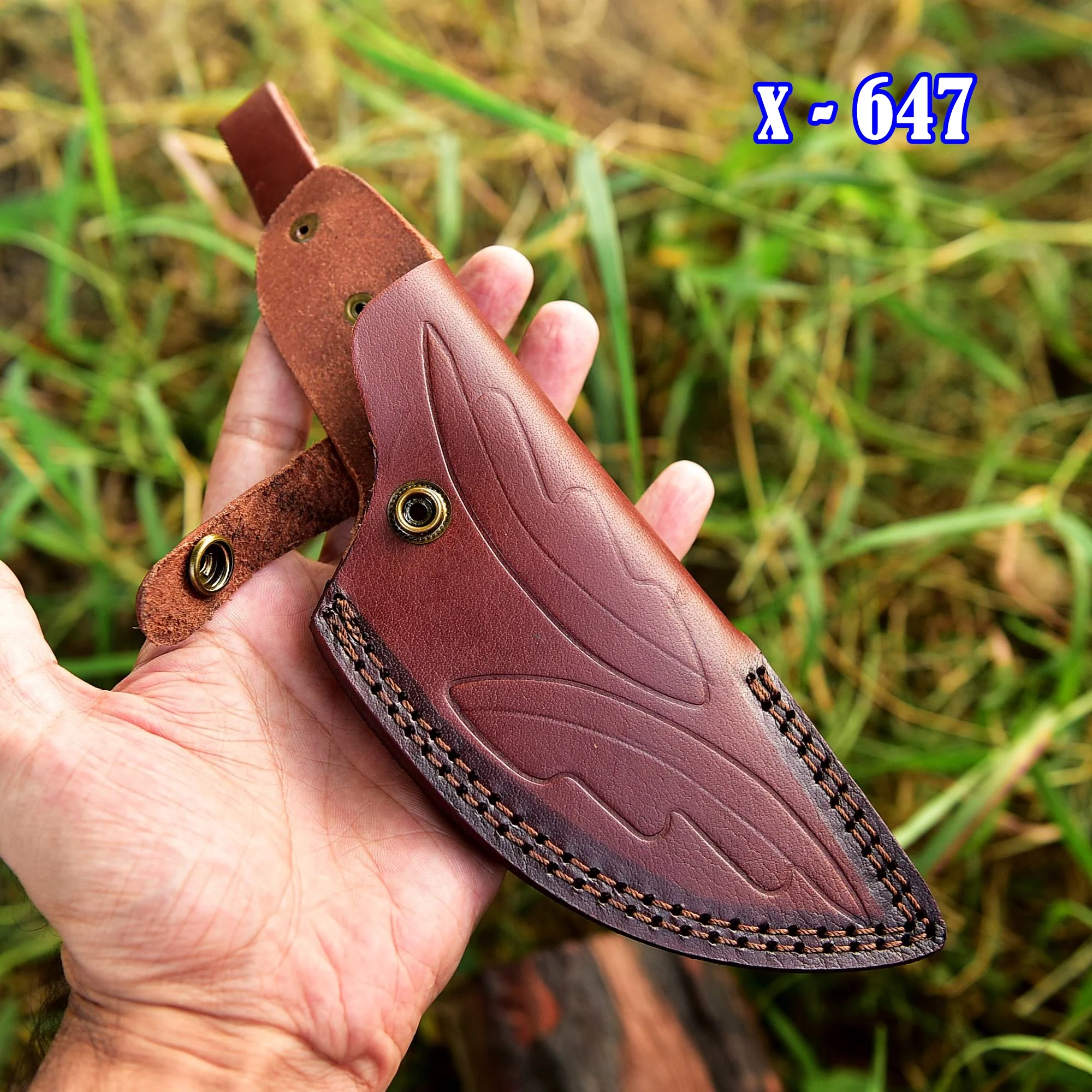 High-End EDC Leather Knife Sheath Fixed Blade Sheath Outdoor Carry - Image 10