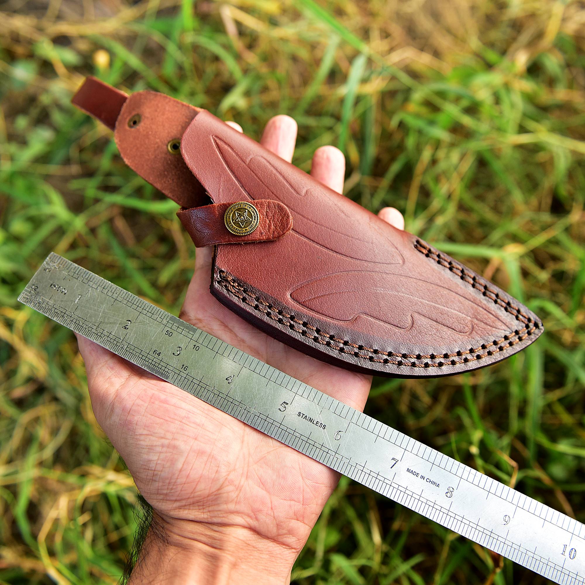 High-End EDC Leather Knife Sheath Fixed Blade Sheath Outdoor Carry - Image 12