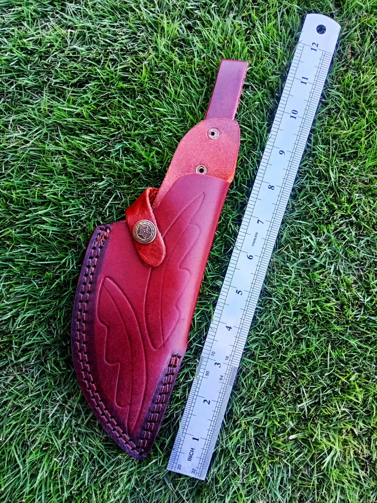 High-End EDC Leather Knife Sheath Fixed Blade Sheath Outdoor Carry - Image 2