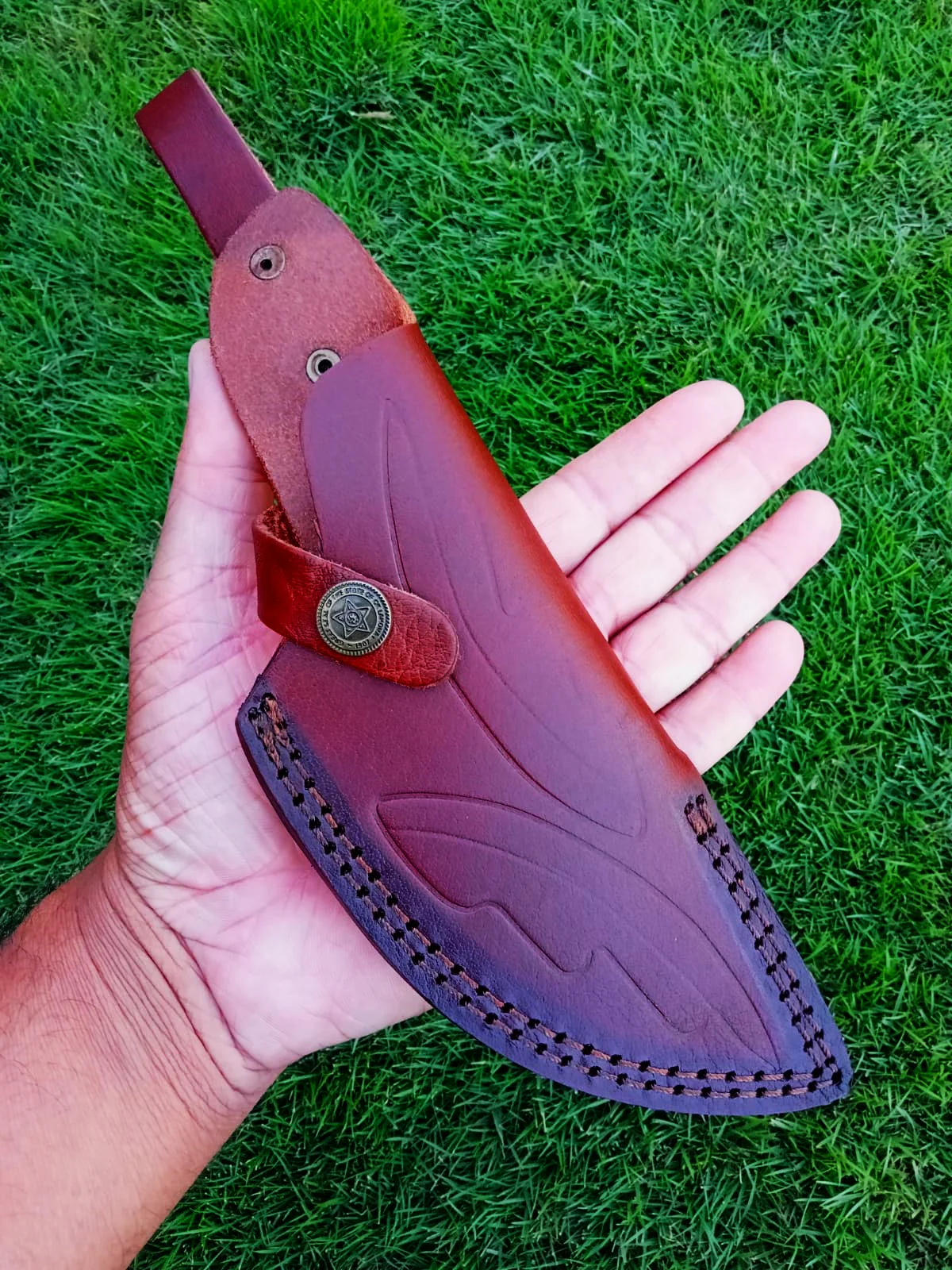 High-End EDC Leather Knife Sheath Fixed Blade Sheath Outdoor Carry - Image 3