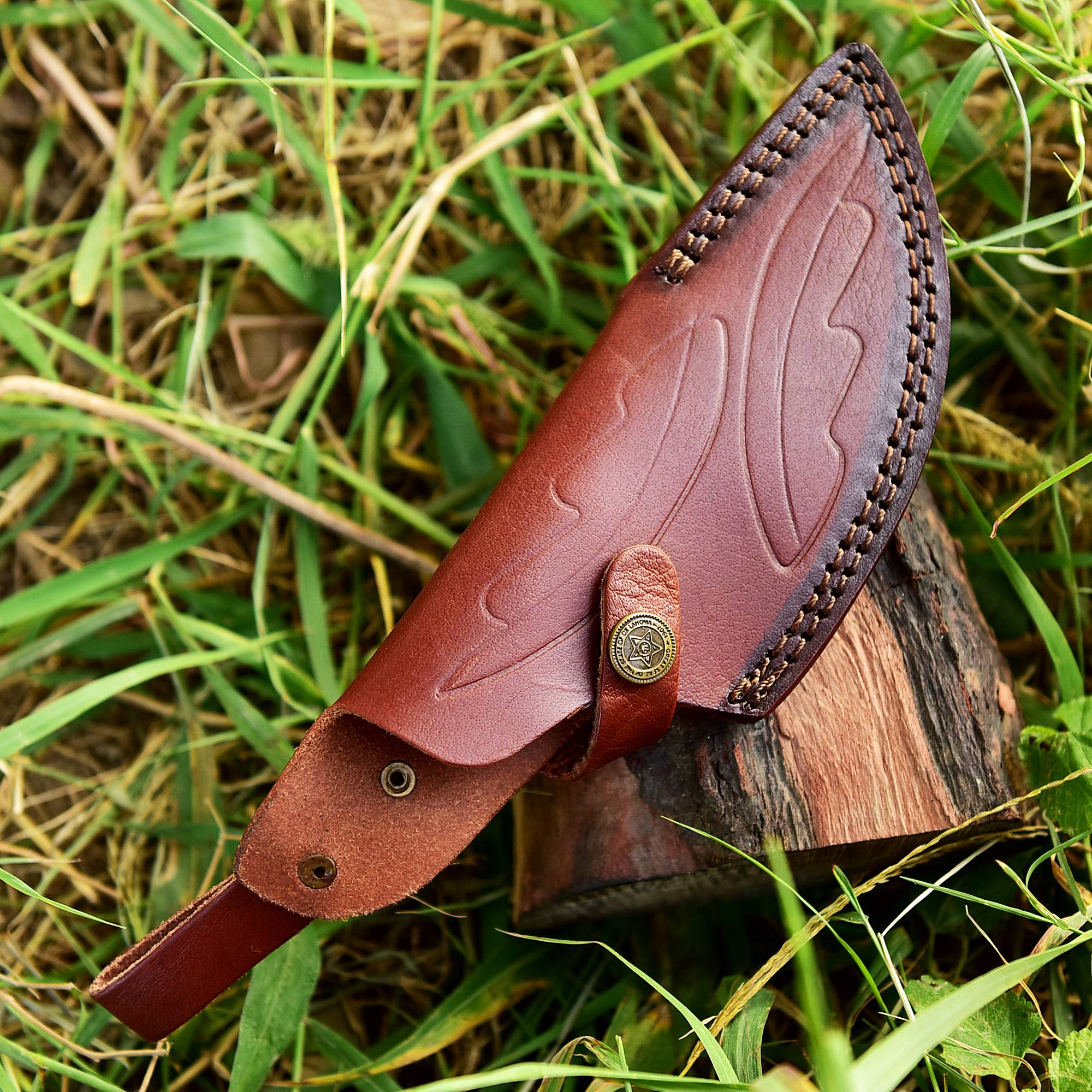 High-End EDC Leather Knife Sheath Fixed Blade Sheath Outdoor Carry - Image 9