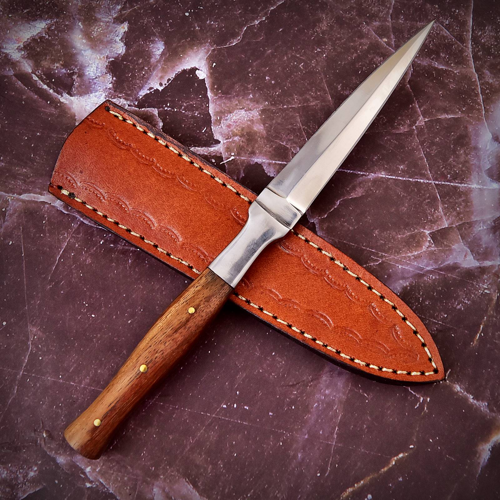 Ideal Boot knife Carbon Steel Fixed Double Edged Blade Dagger Knives Full Tang X-8 - Image 8