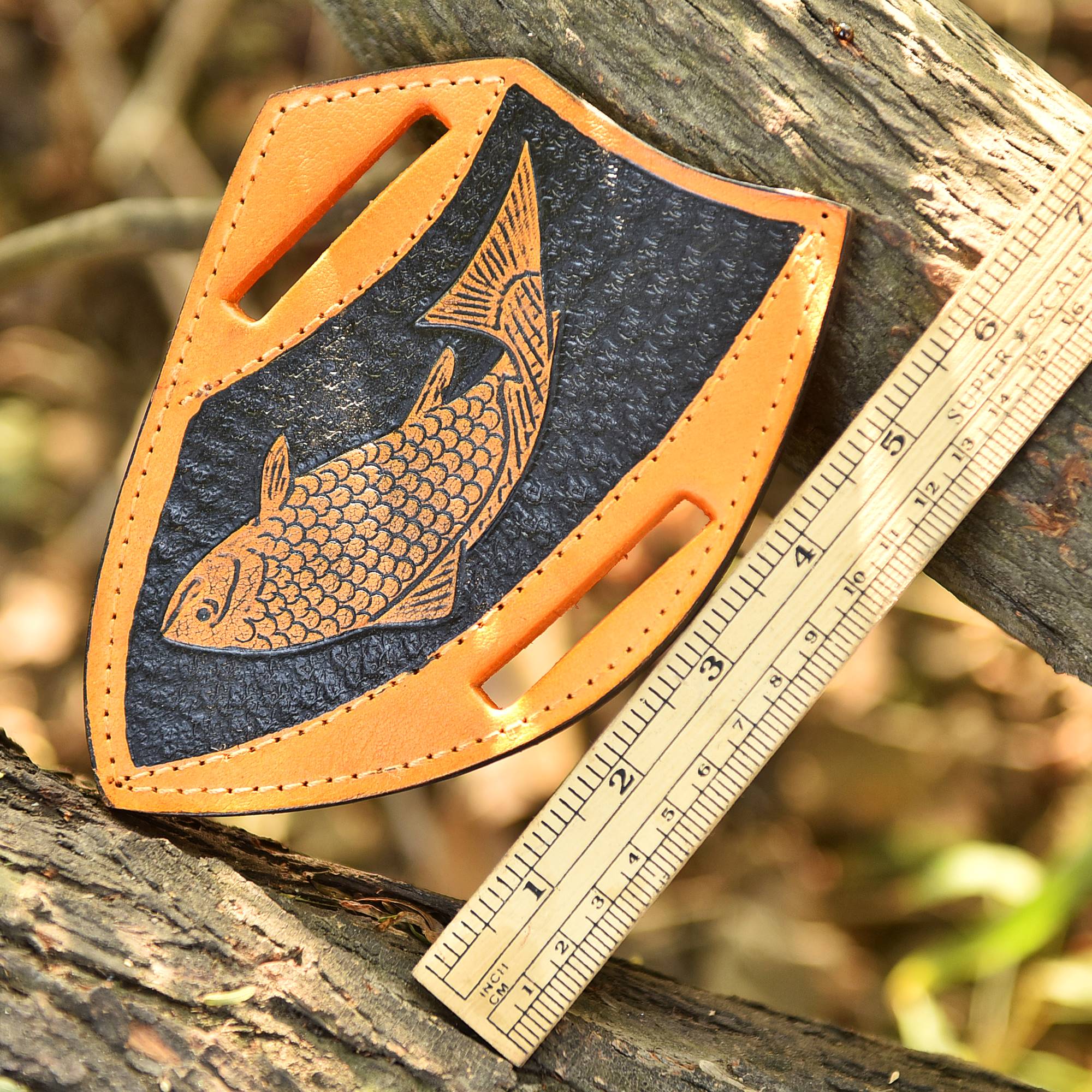 Leather Knife Sheath Pancake design ideal Fix Blade Knife -  Pocket knives - Image 5