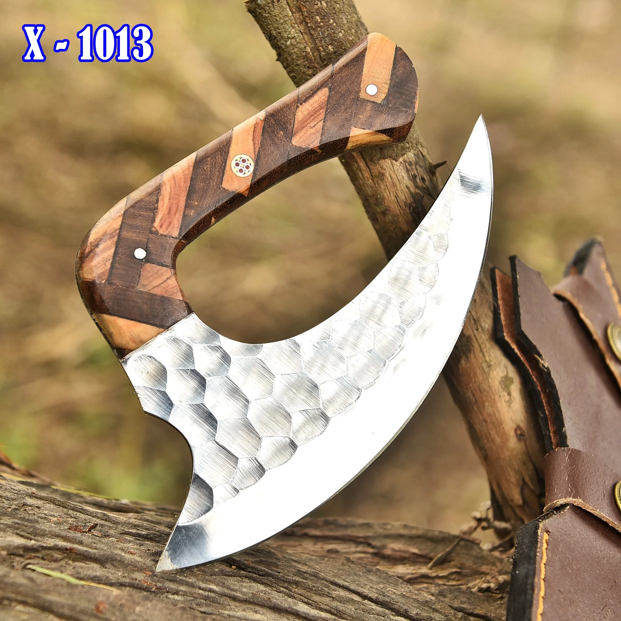 Luxury EDC Handmade Carbon Steel D2 Blade Alaska Knife With Sheath - Image 2