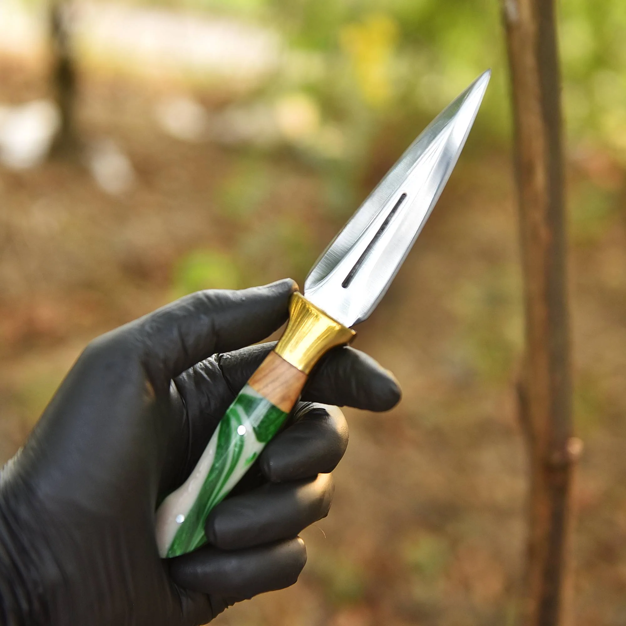 Luxury Handcrafted Double Edge Carbon Steel D2 Blade Dagger Knife - Image 3