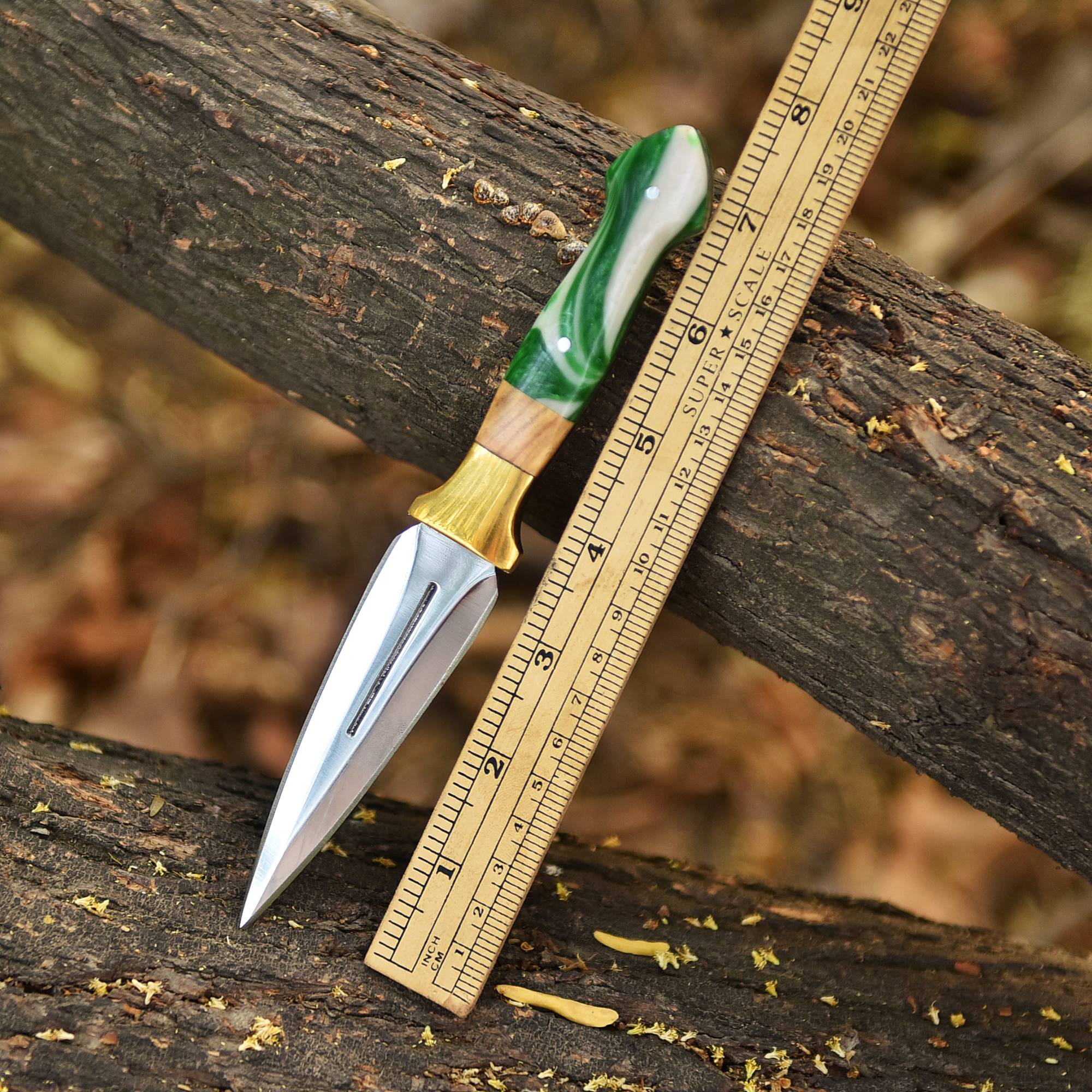 Luxury Handcrafted Double Edge Carbon Steel D2 Blade Dagger Knife - Image 4