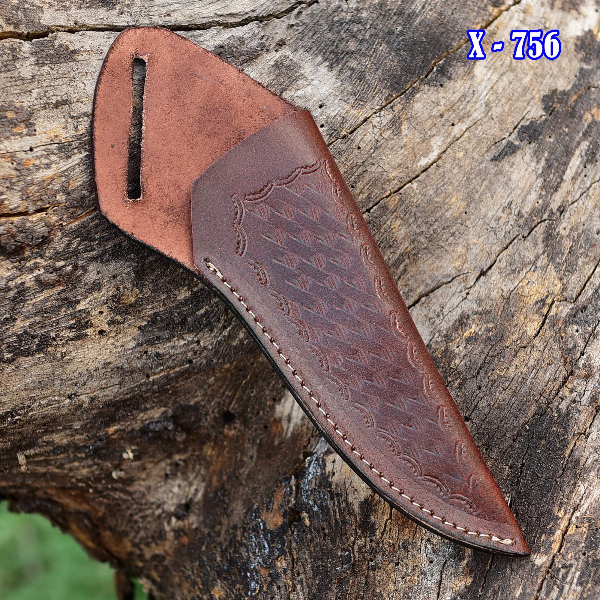 Outdoor Premium Handmade Full Grain Leather Fixed Blade Knife Sheath - Image 2