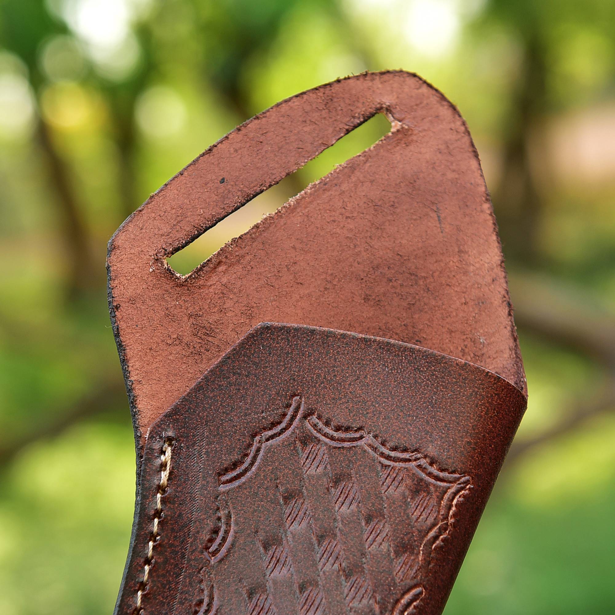 Outdoor Premium Handmade Full Grain Leather Fixed Blade Knife Sheath - Image 5