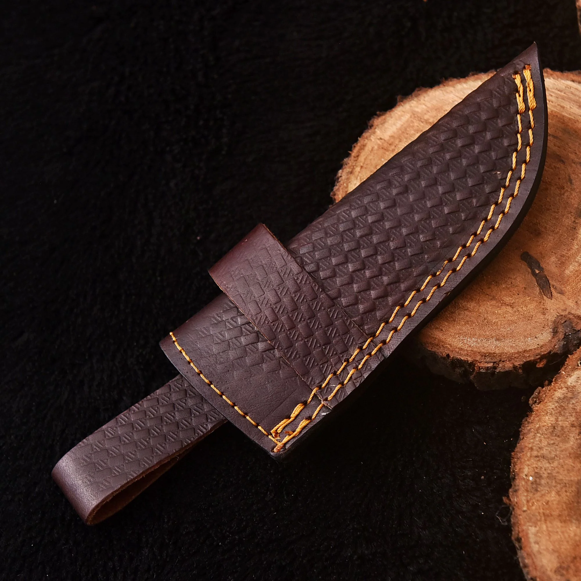 Outdoor Use Handmade Durable Top Grain Leather Fixed Blade Knife Sheath - Image 3