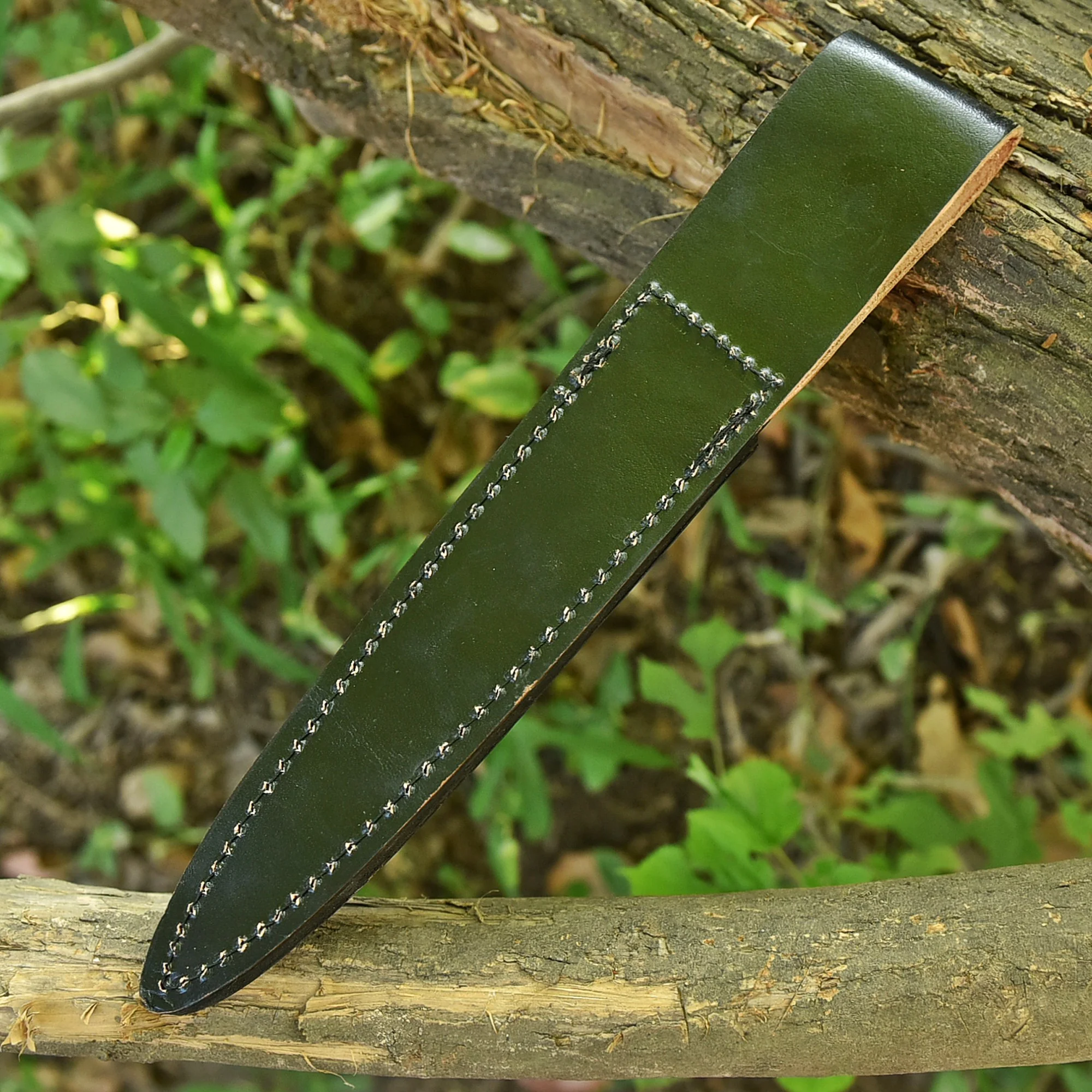Premium Build Tactical Double Edge Blade Knife Leather Buffalo Sheath - Image 4
