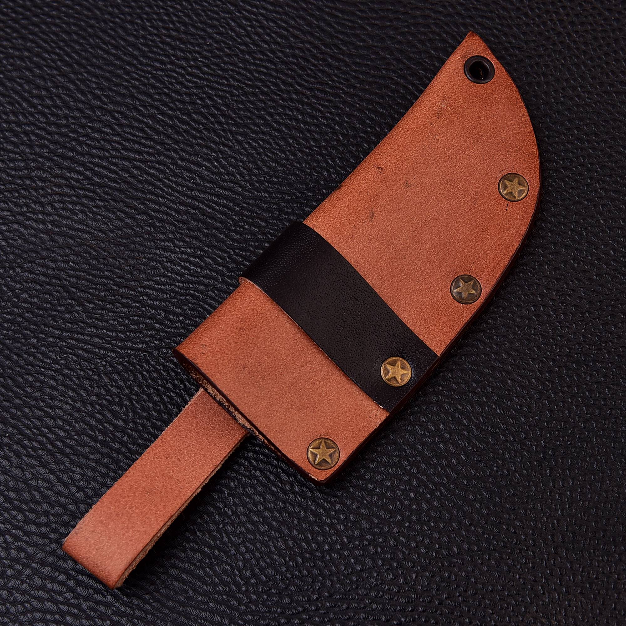 Premium Cowhide Leather Knife Sheath Belt Carry Fixed Blade Sheath - Image 8