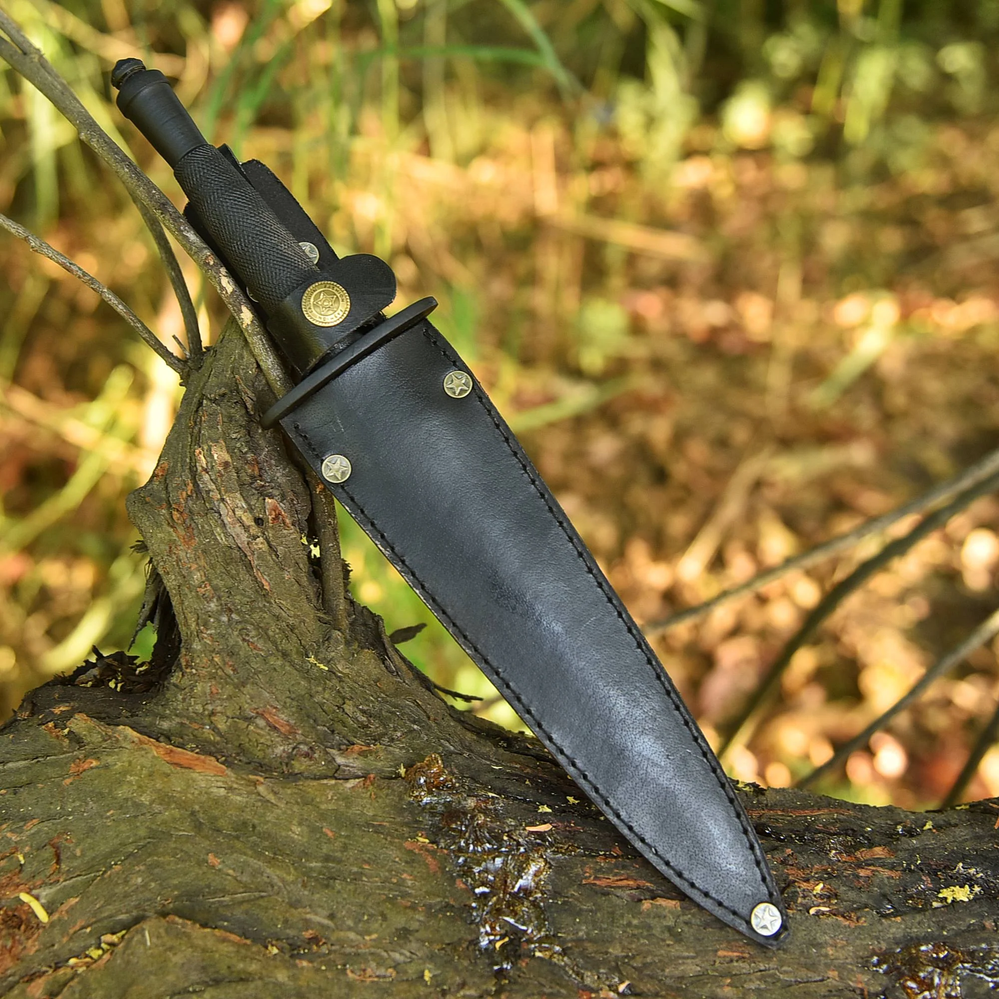 Premium Handmade Fixed Double Edge Carbon Steel Blade Full Tang Dagger Knife - Image 5