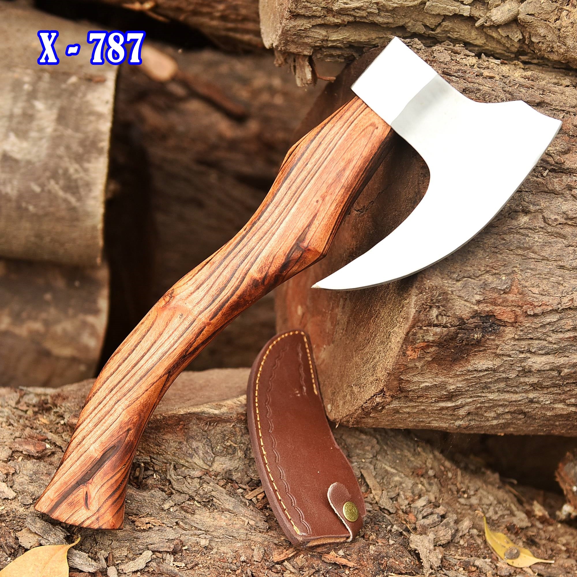 Premium Viking Axe, Hand Forged Viking Camping Axe with Dark wood Shaft & Carbon Steel - Image 4