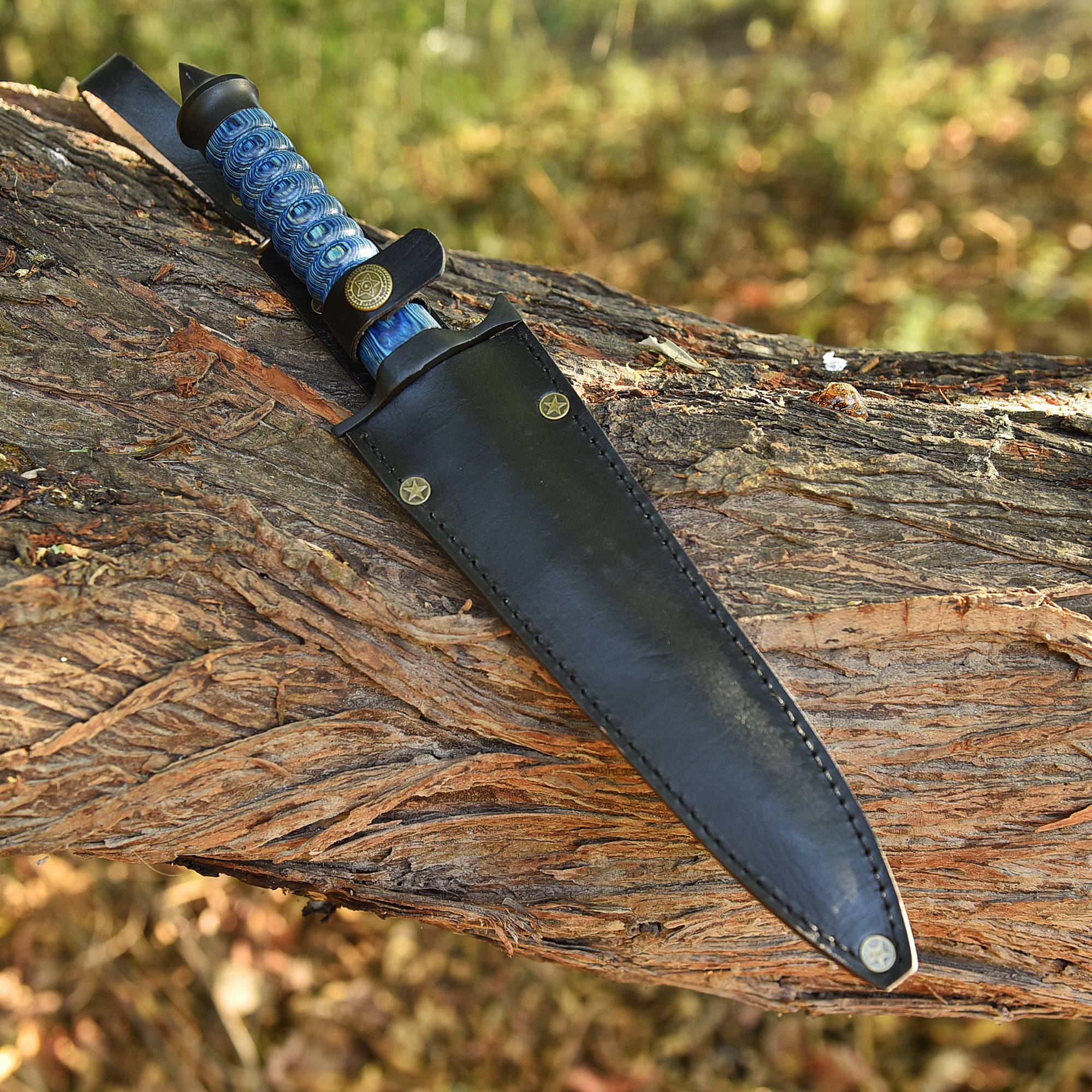 Professional Handmade Powder Coat Double Edge Blade Dagger Resin Handle - Image 5