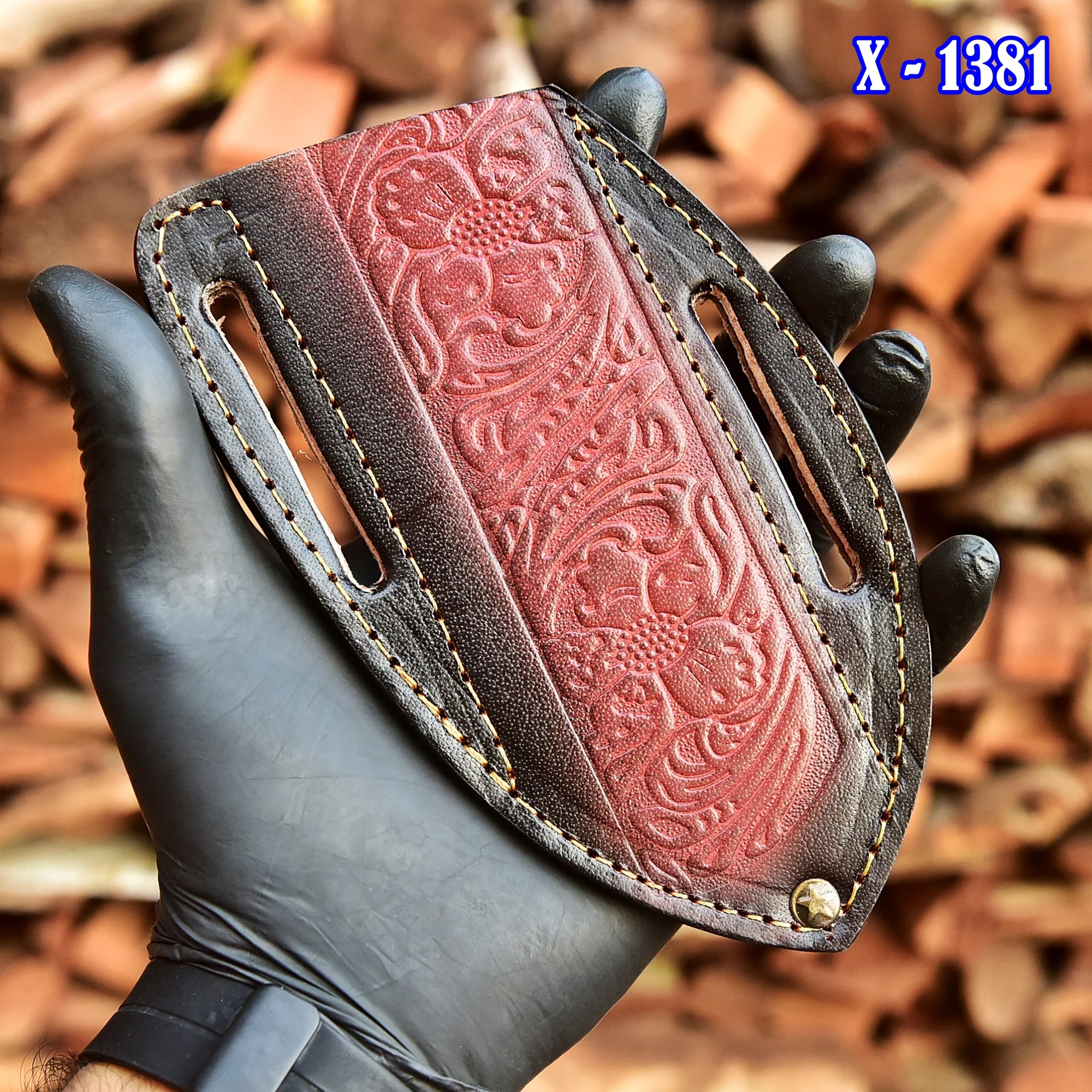 Rust Protection Master crafted Hand Stitched Buffalo Leather Folding Knife Sheath - Image 3