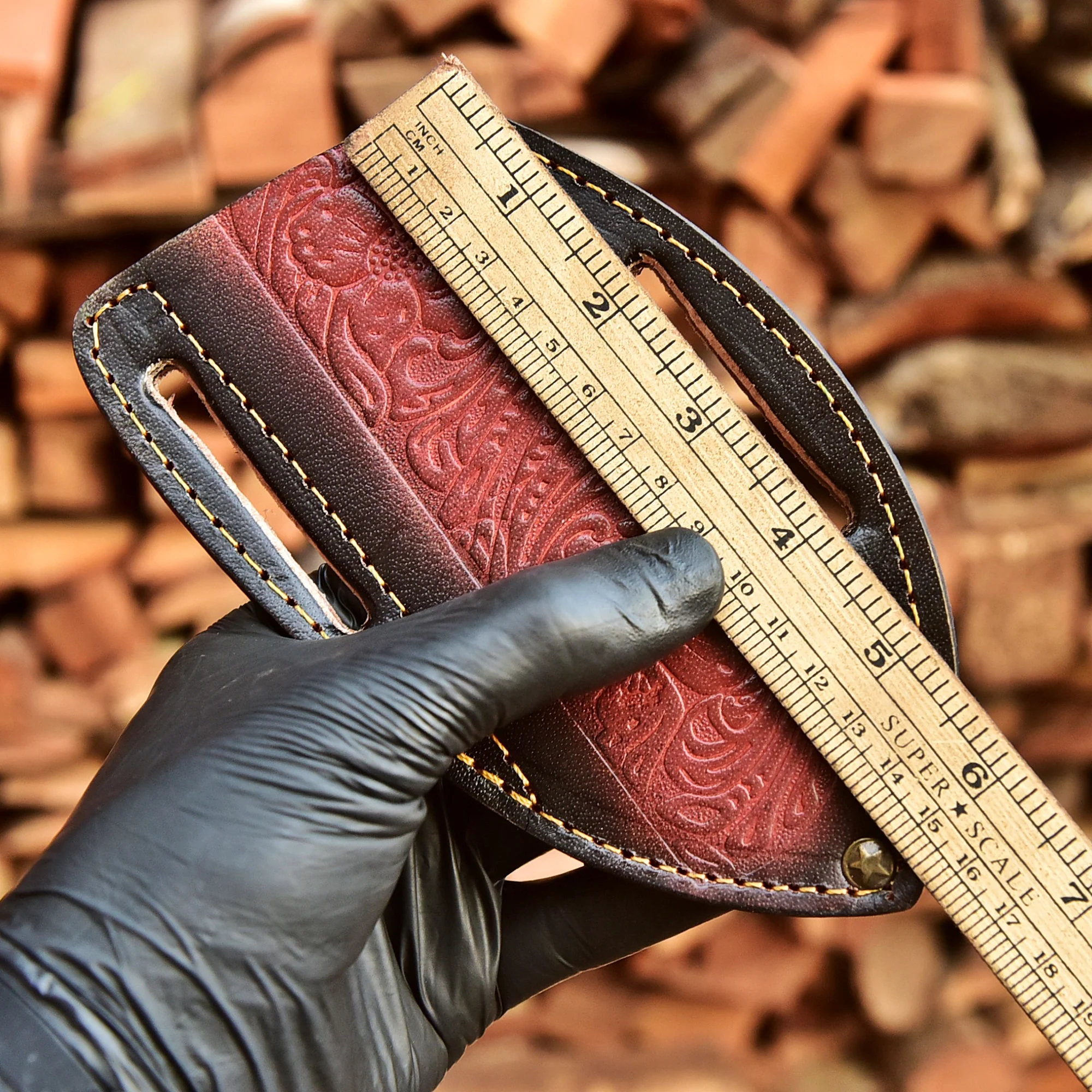 Rust Protection Master crafted Hand Stitched Buffalo Leather Folding Knife Sheath - Image 5